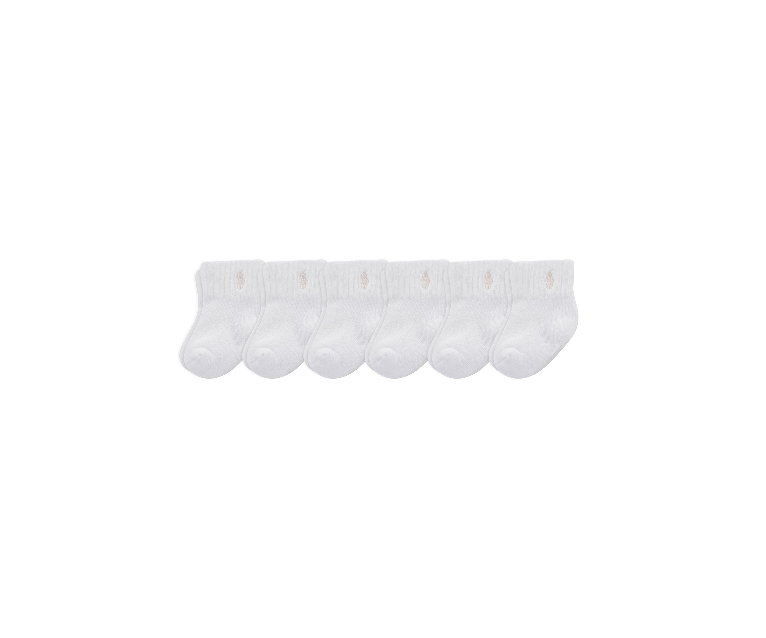 Baby Girls Sport Quarter Socks - 6 Pack