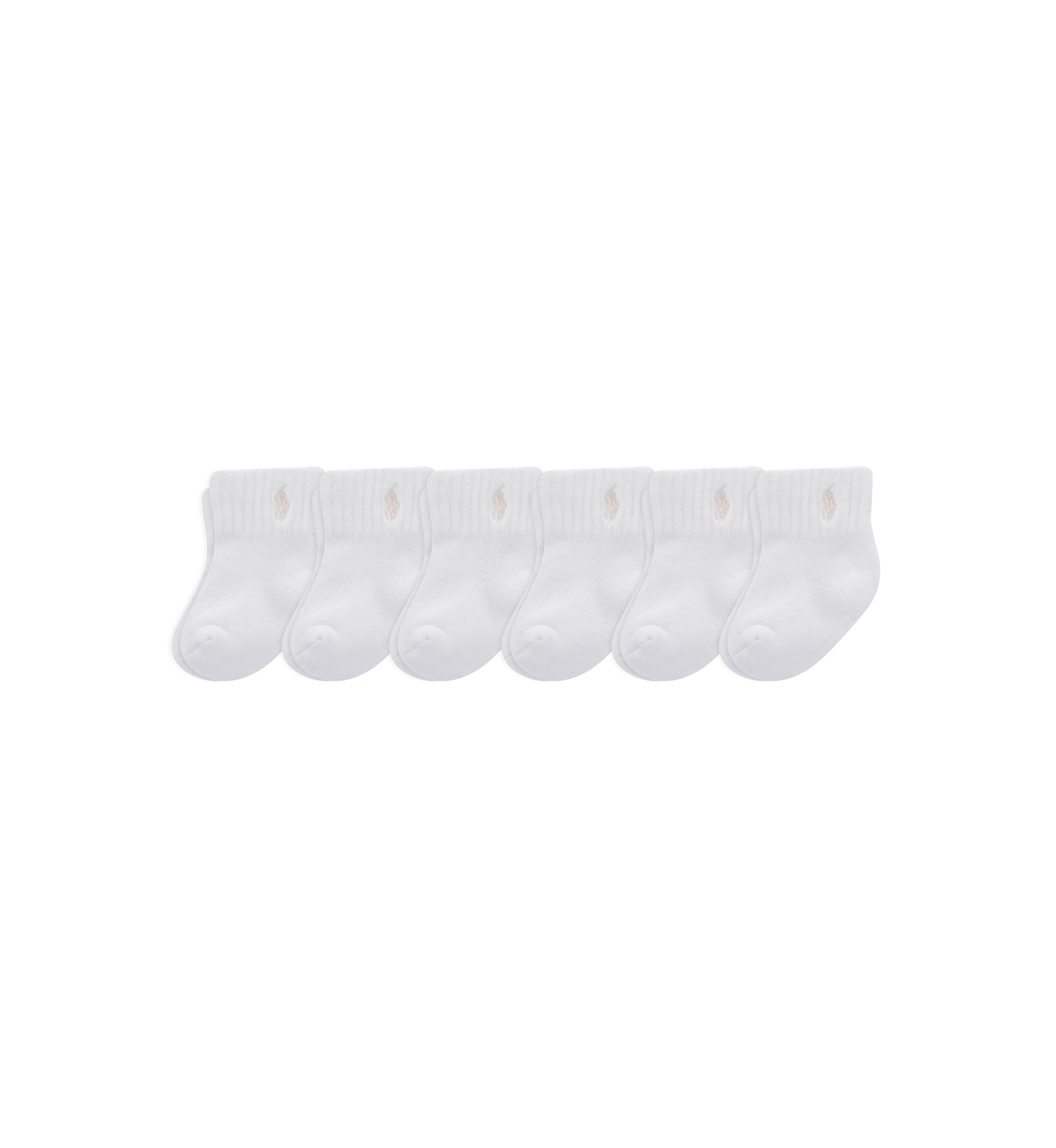 Polo Baby Girls Sports Quarter Socks - 6 Pack