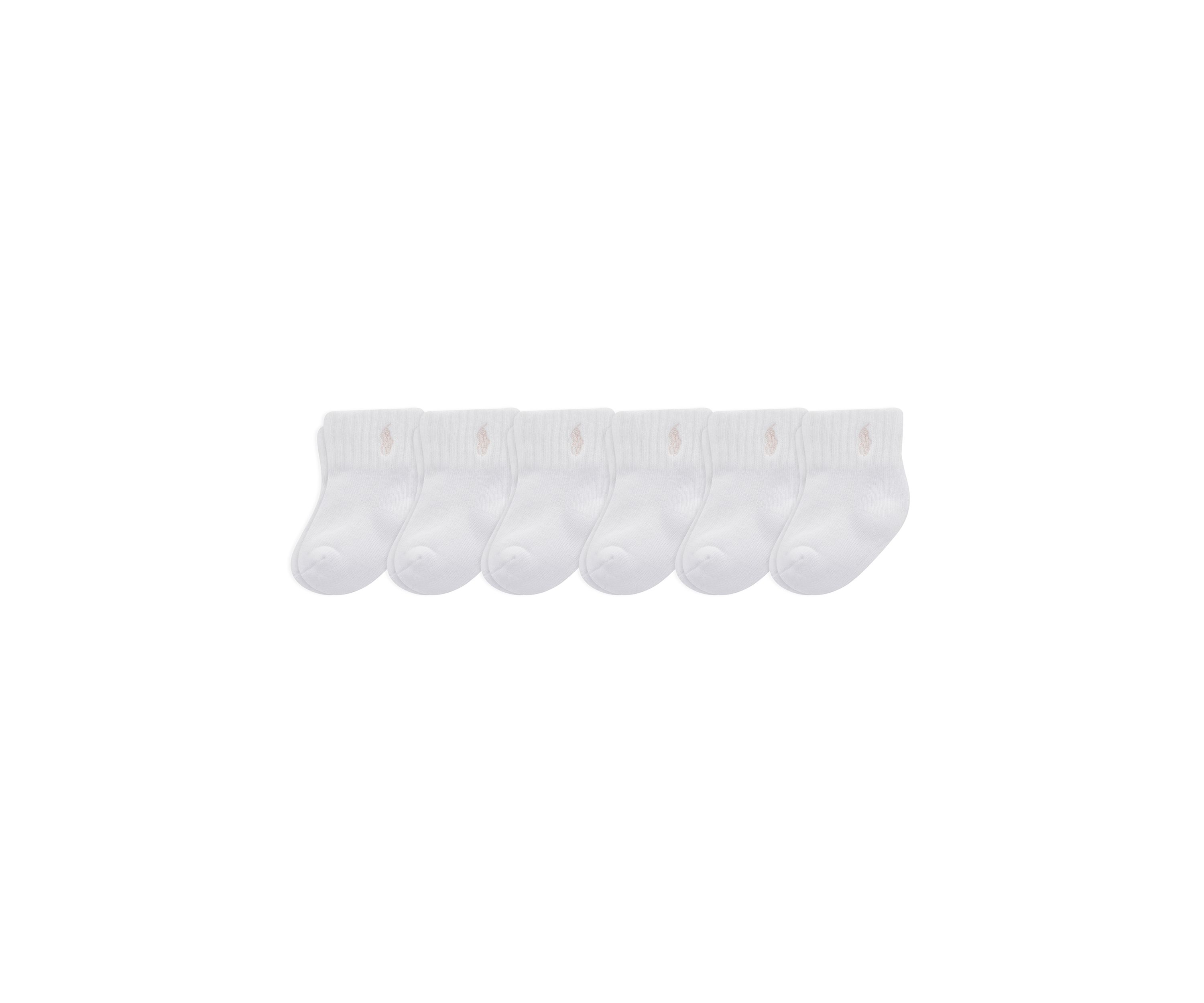 Polo Baby Girls Sports Quarter Socks - 6 Pack