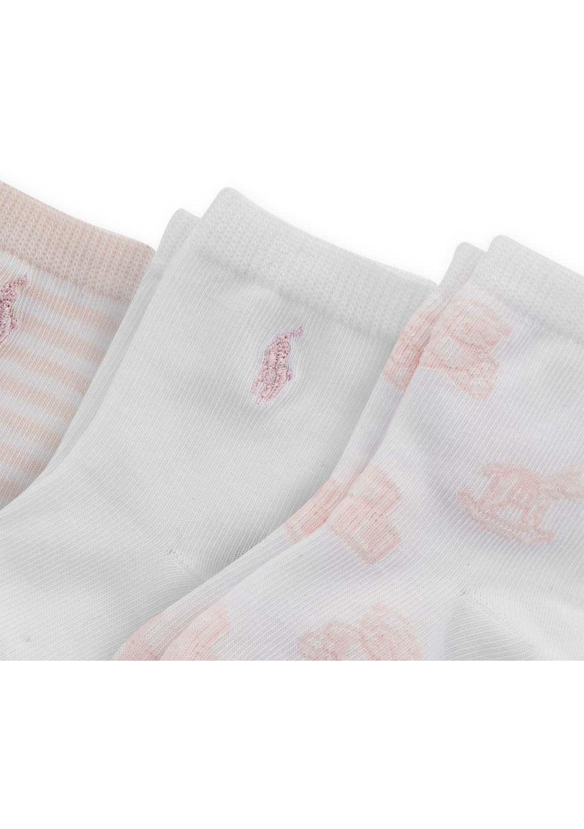 Baby Girls Tossed Bear Socks - 3 Pack