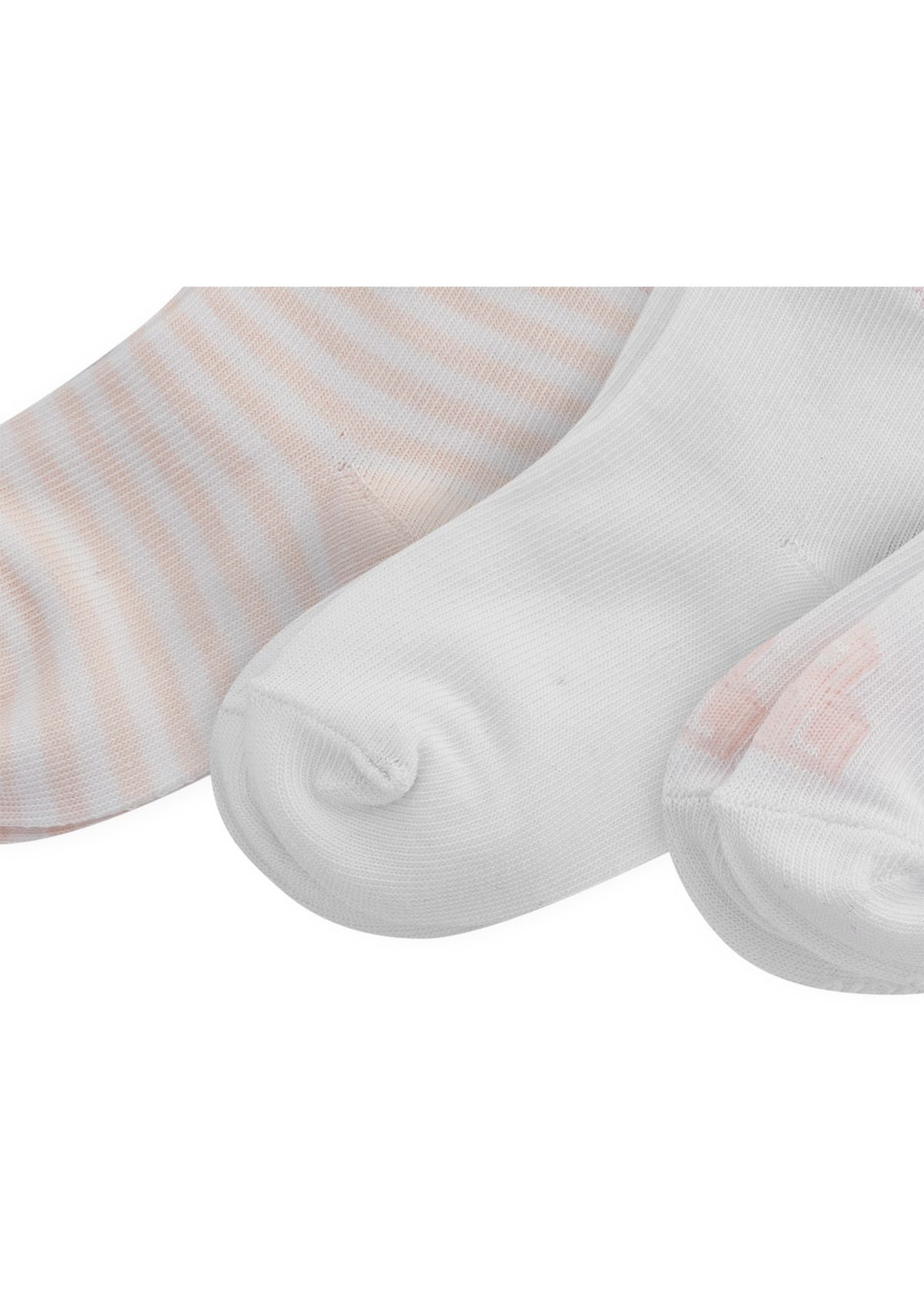 Baby Girls Tossed Bear Socks - 3 Pack