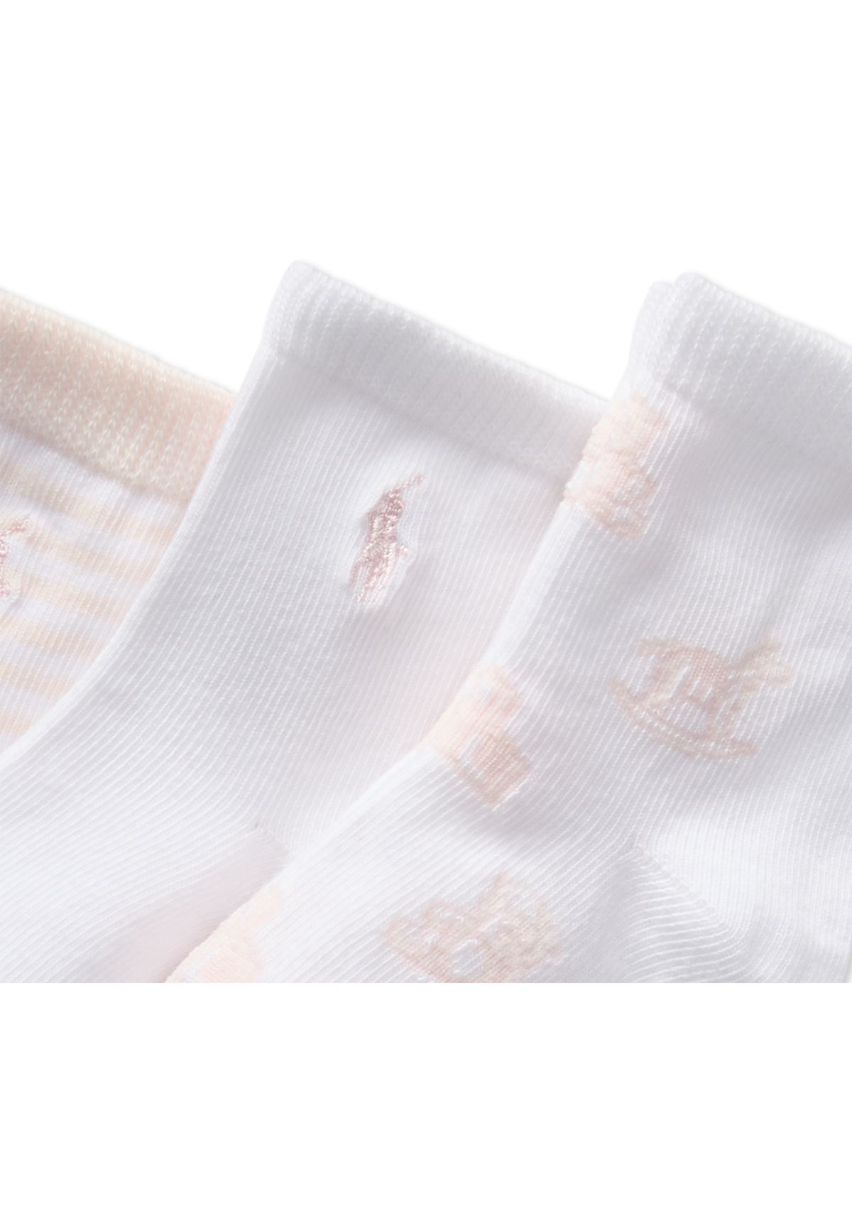 Baby Girls Tossed Bear Socks - 3 Pack