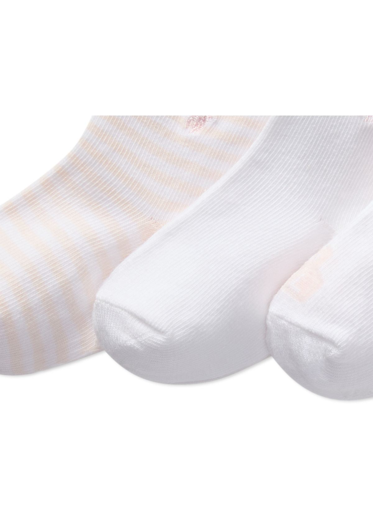 Baby Girls Tossed Bear Socks - 3 Pack
