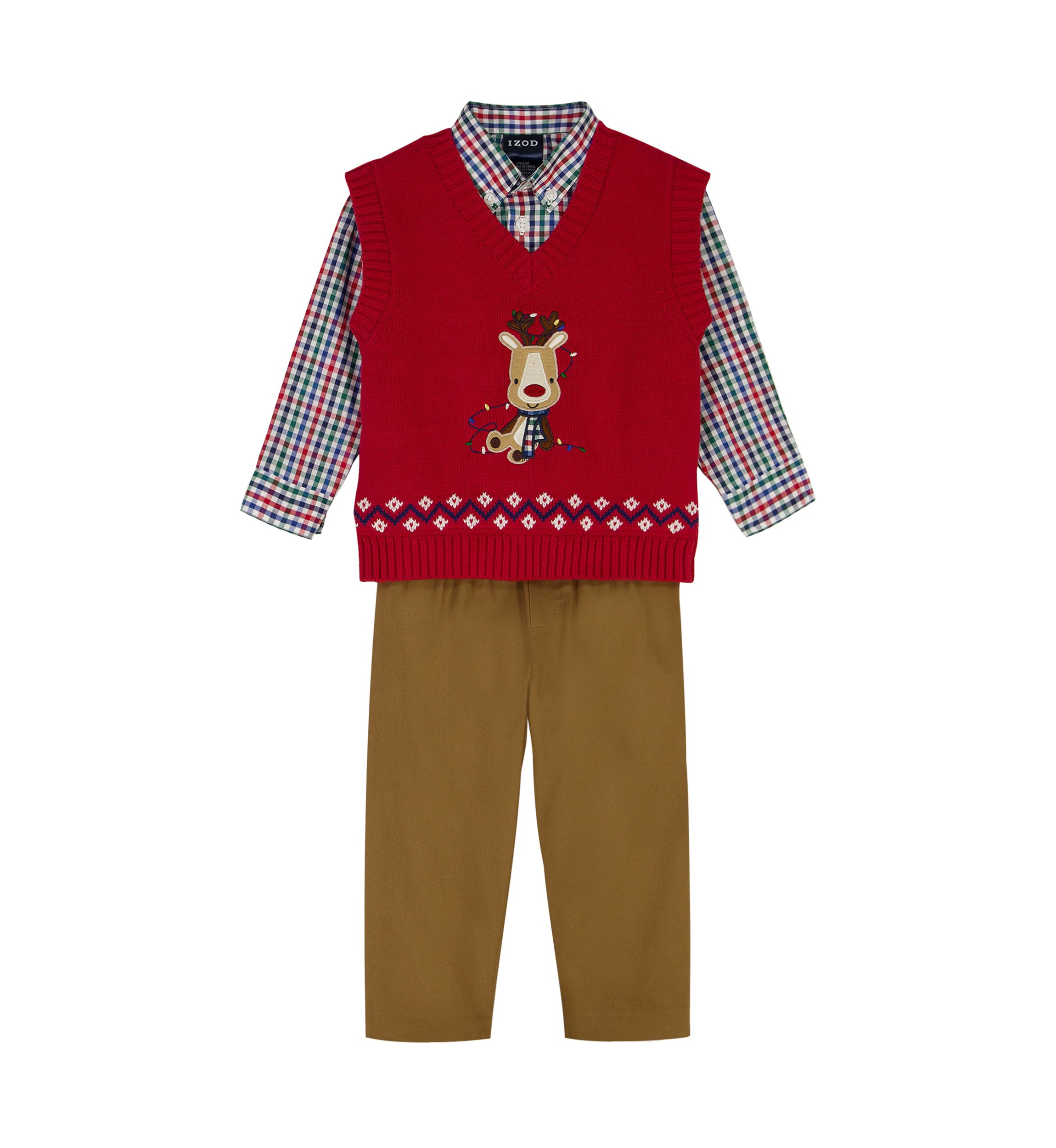 Baby Boys Holiday 3-Piece Shirt, Vest and Pant Set 