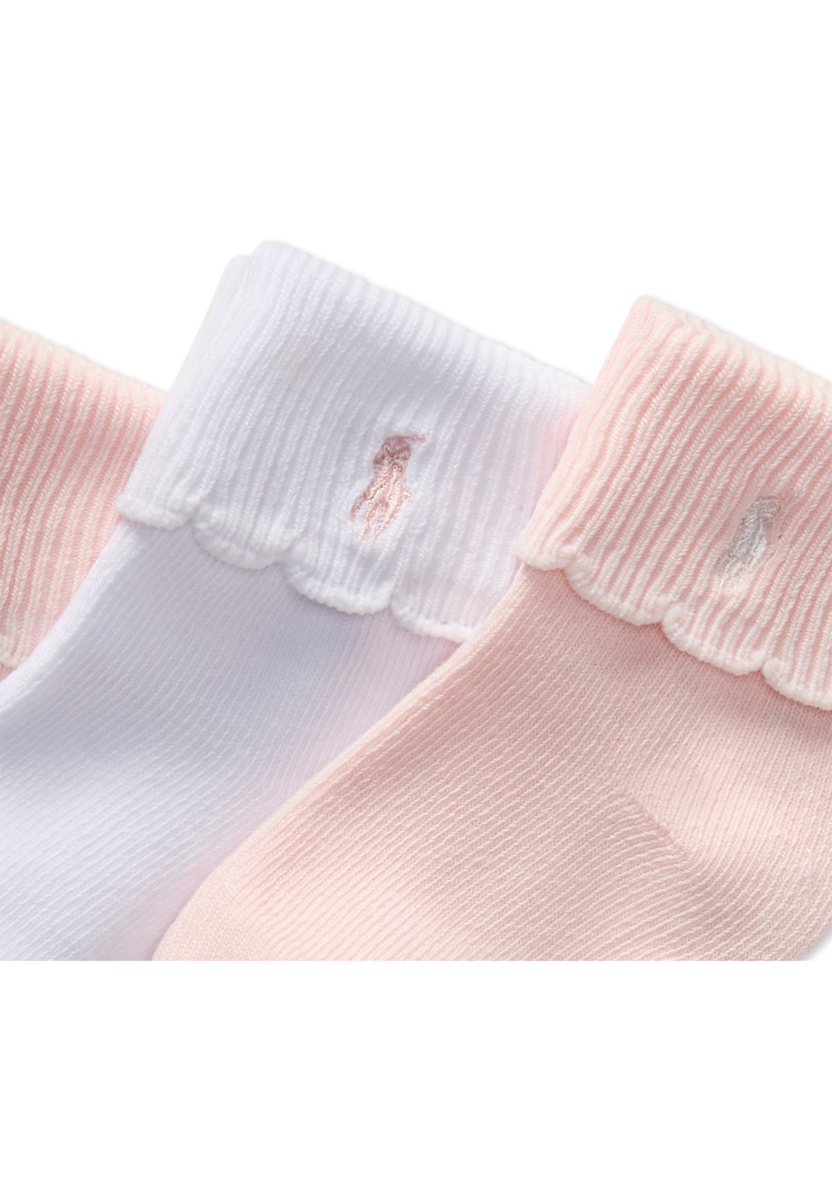 Baby Girls Scallop Turn Cuff Socks - 3 Pack