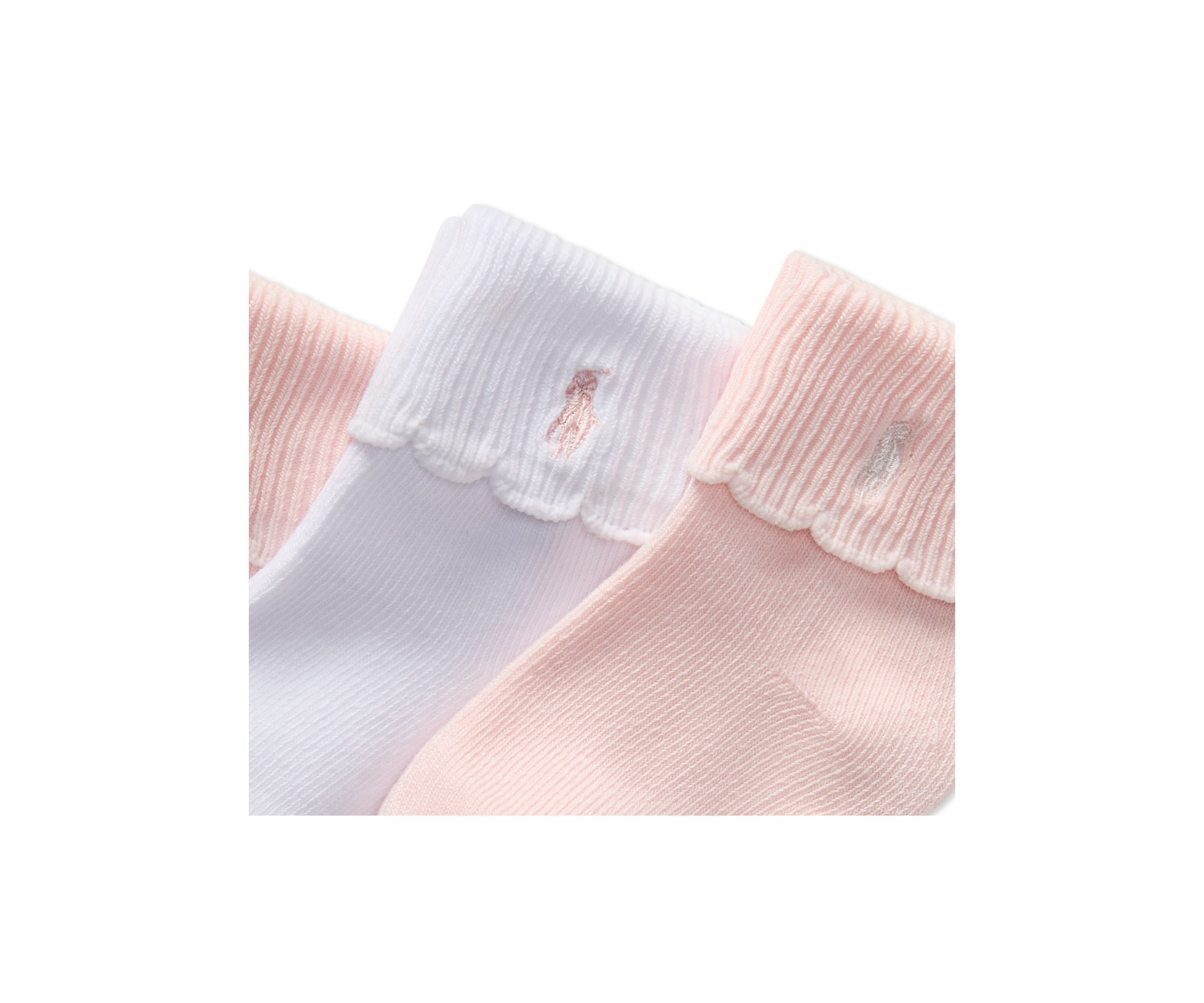 Baby Girls Scallop Turn Cuff Socks - 3 Pack