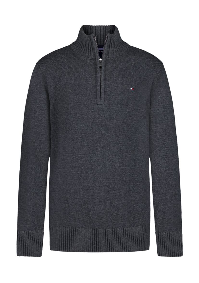 Toddler Boys Charcoal Heather 1/4 Zip Sweater