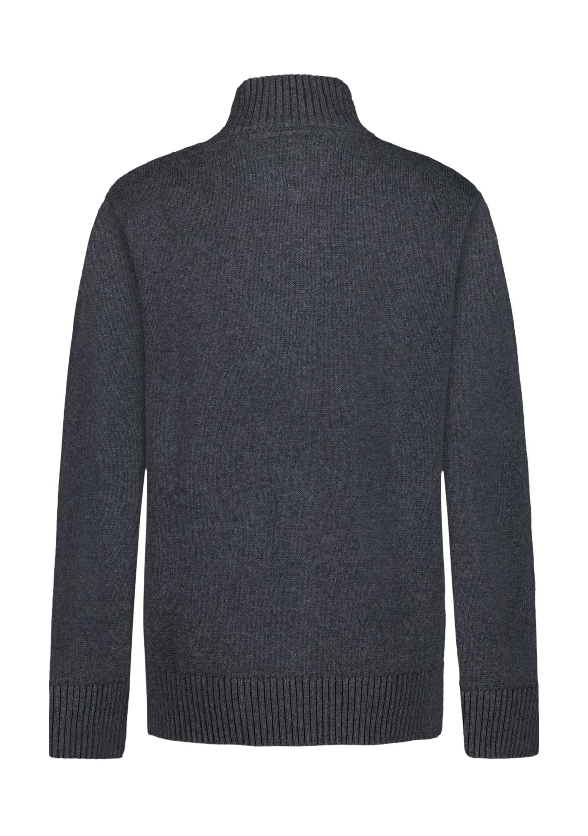 Toddler Boys Charcoal Heather 1/4 Zip Sweater