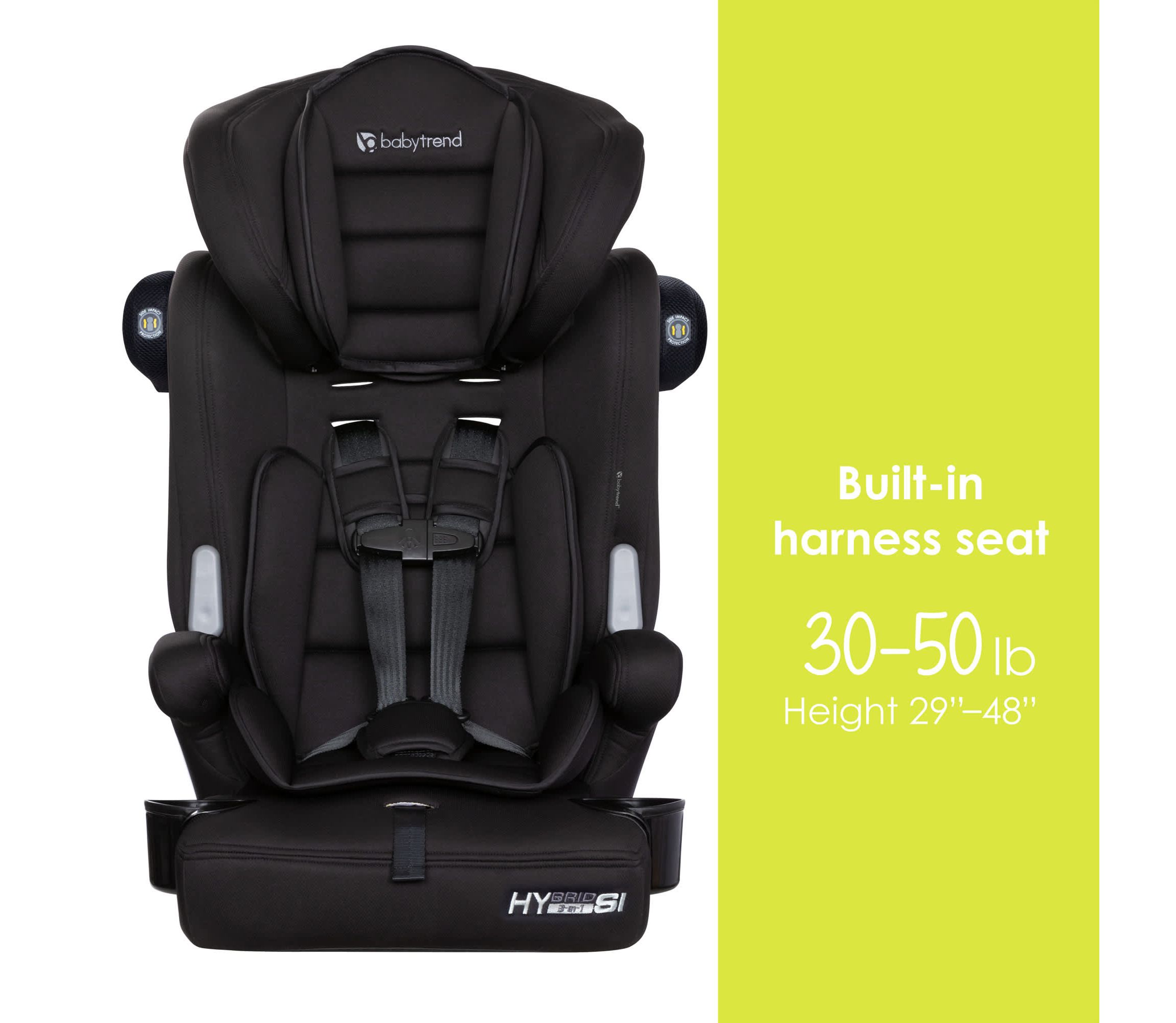 Hybrid SI 3-in-1 Combination Booster Car Seat with Side Impact Protection - Hoboken Black