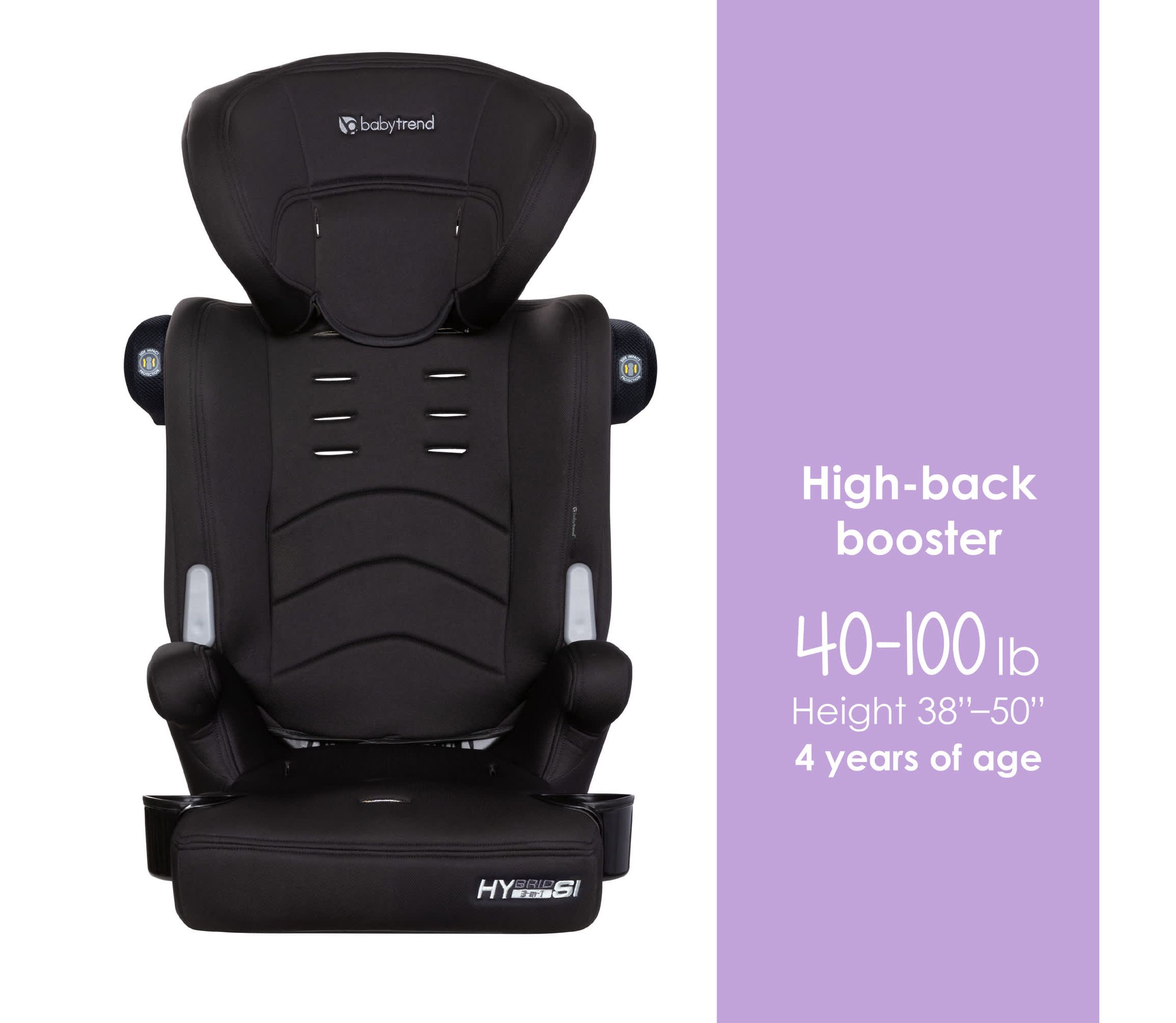 Hybrid SI 3-in-1 Combination Booster Car Seat with Side Impact Protection - Hoboken Black