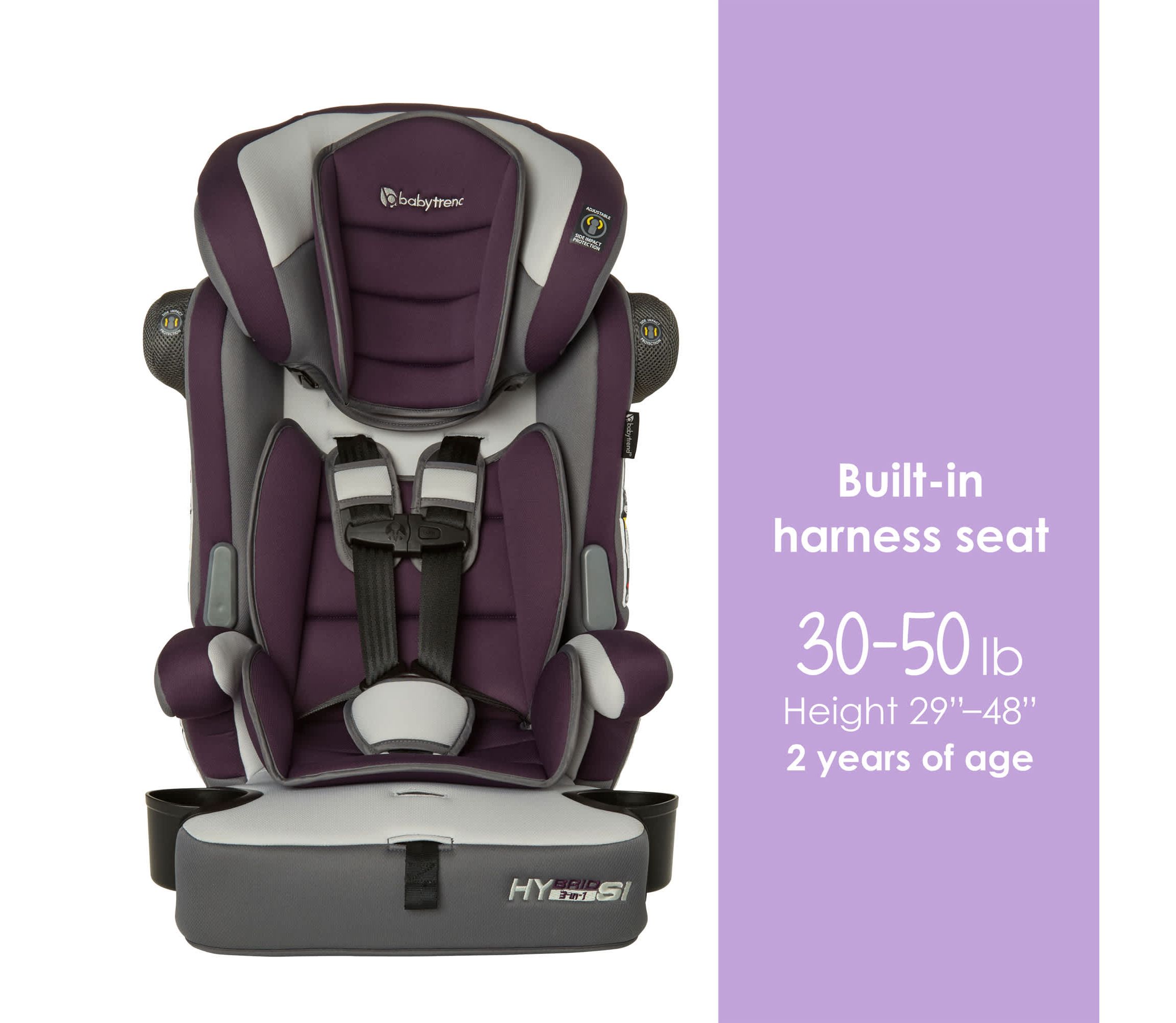 Hybrid SI 3-in-1 Combination Booster Car Seat with Side Impact Protection - Dash Plum