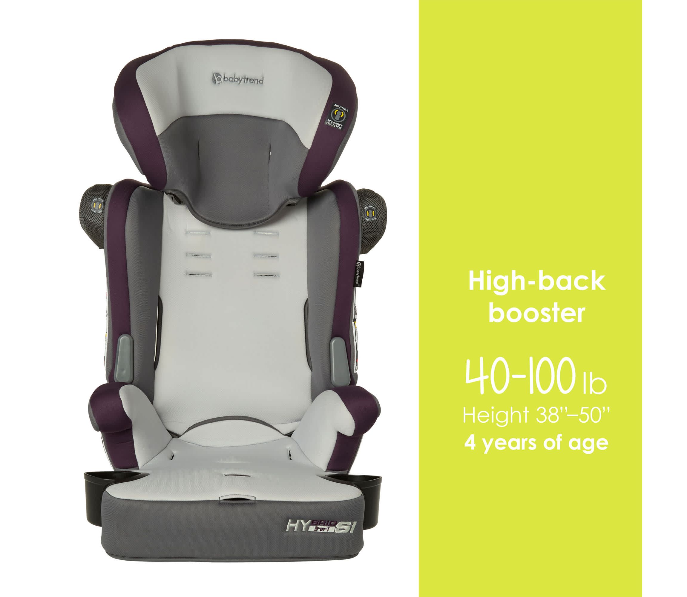 Hybrid SI 3-in-1 Combination Booster Car Seat with Side Impact Protection - Dash Plum