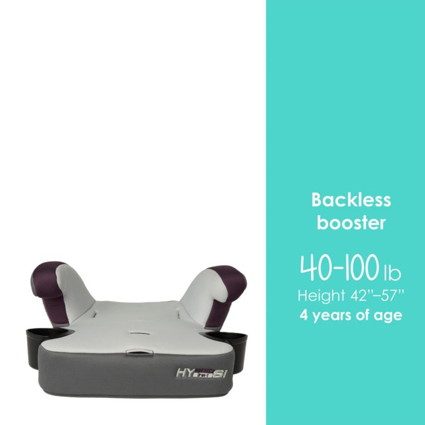 Hybrid SI 3-in-1 Combination Booster Car Seat with Side Impact Protection - Dash Plum