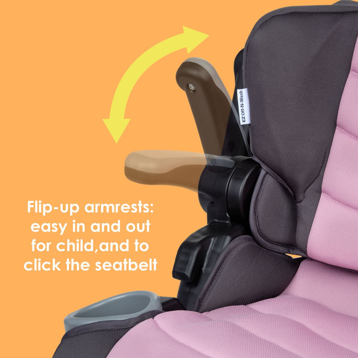 PROtect 2-in-1 Folding Booster Seat - Dash Rose