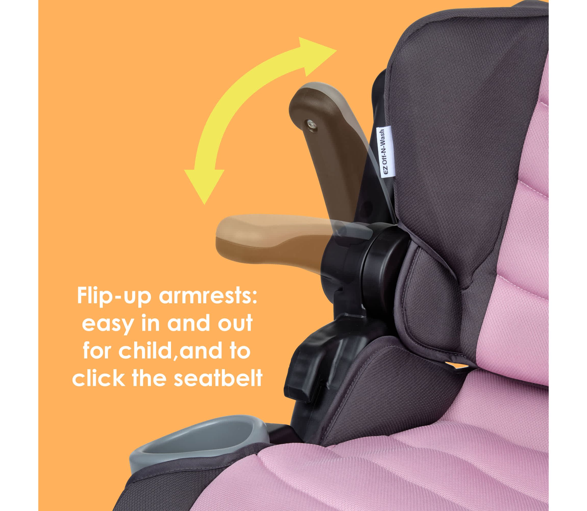 PROtect 2-in-1 Folding Booster Seat - Dash Rose