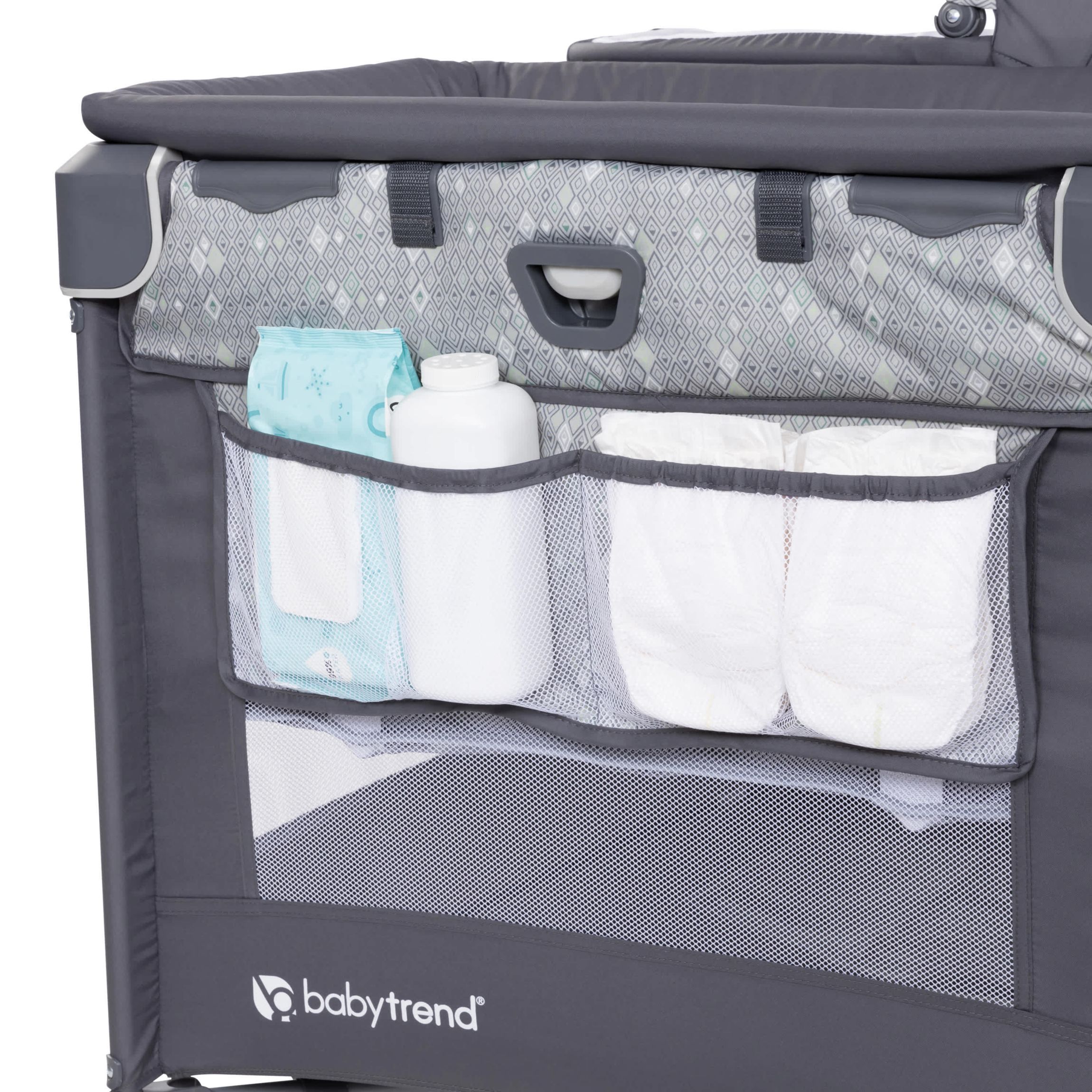 Nursery Den Playard with Snooze Pod & Flip Over Changer - Diamond Sage