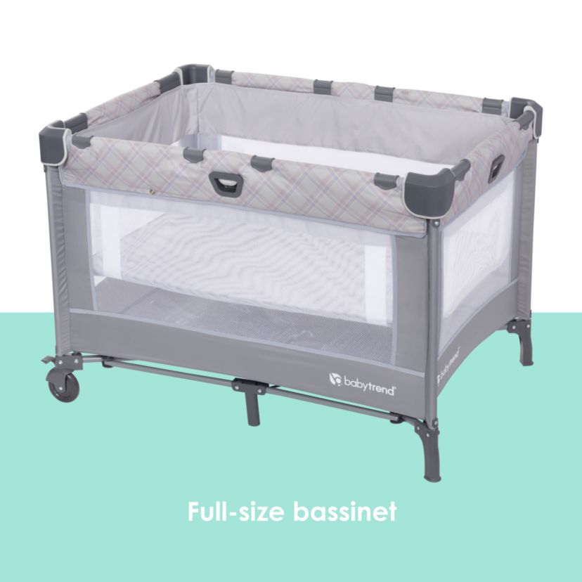 Lullaby Nursery Suite EZ-Fold Playard with Portable Rocking Lounger - Madrid Plaid