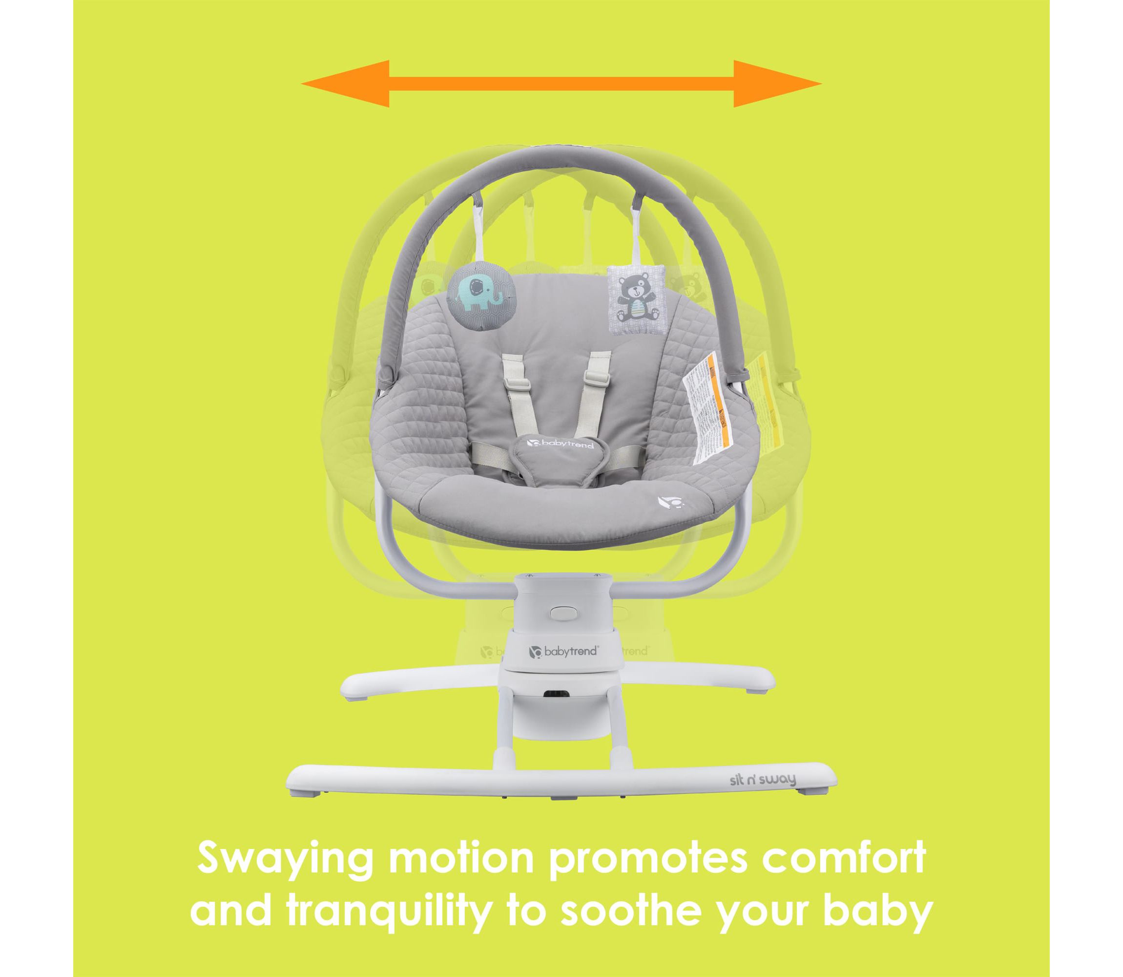 Sit N Sway Portable Swing - Dash Grey