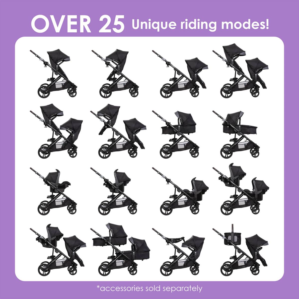 Morph Single to Double Modular Travel System - Dash Grey