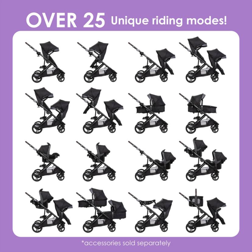 Morph Single to Double Modular Travel System - Dash Grey