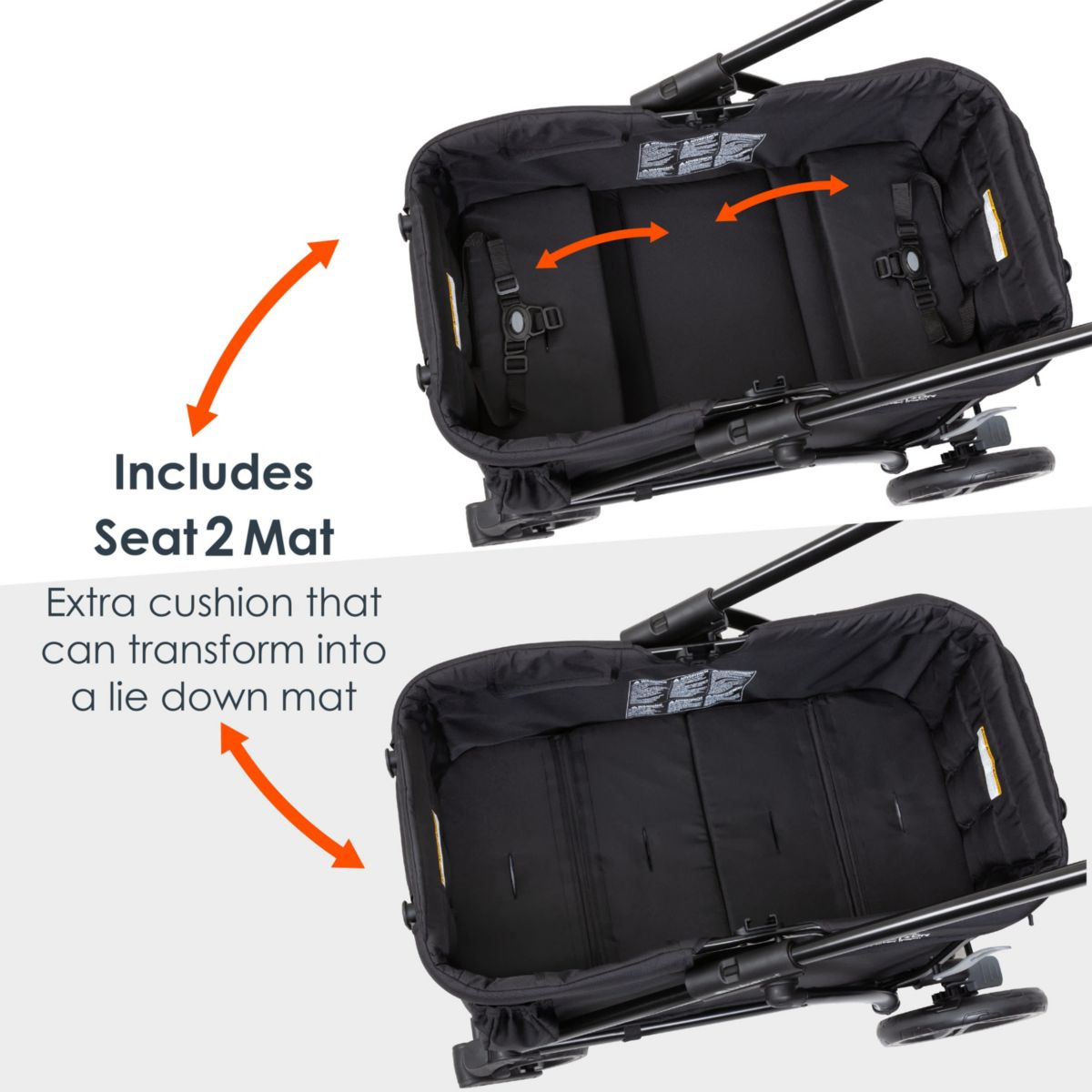 Baby Trend Expedition 2-in-1 Stroller Wagon PLUS - Ultra Black