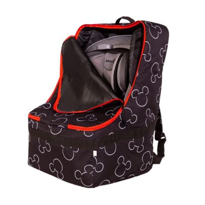 J.L. Childress Kids Ultimate Padded Backpack Car Seat Travel Bag, Black
