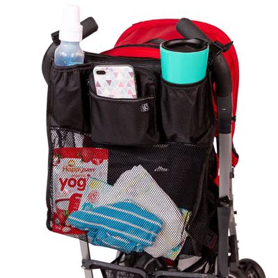 J.L. Childress Kids Cups 'N Cargo Stroller Organizer, Black