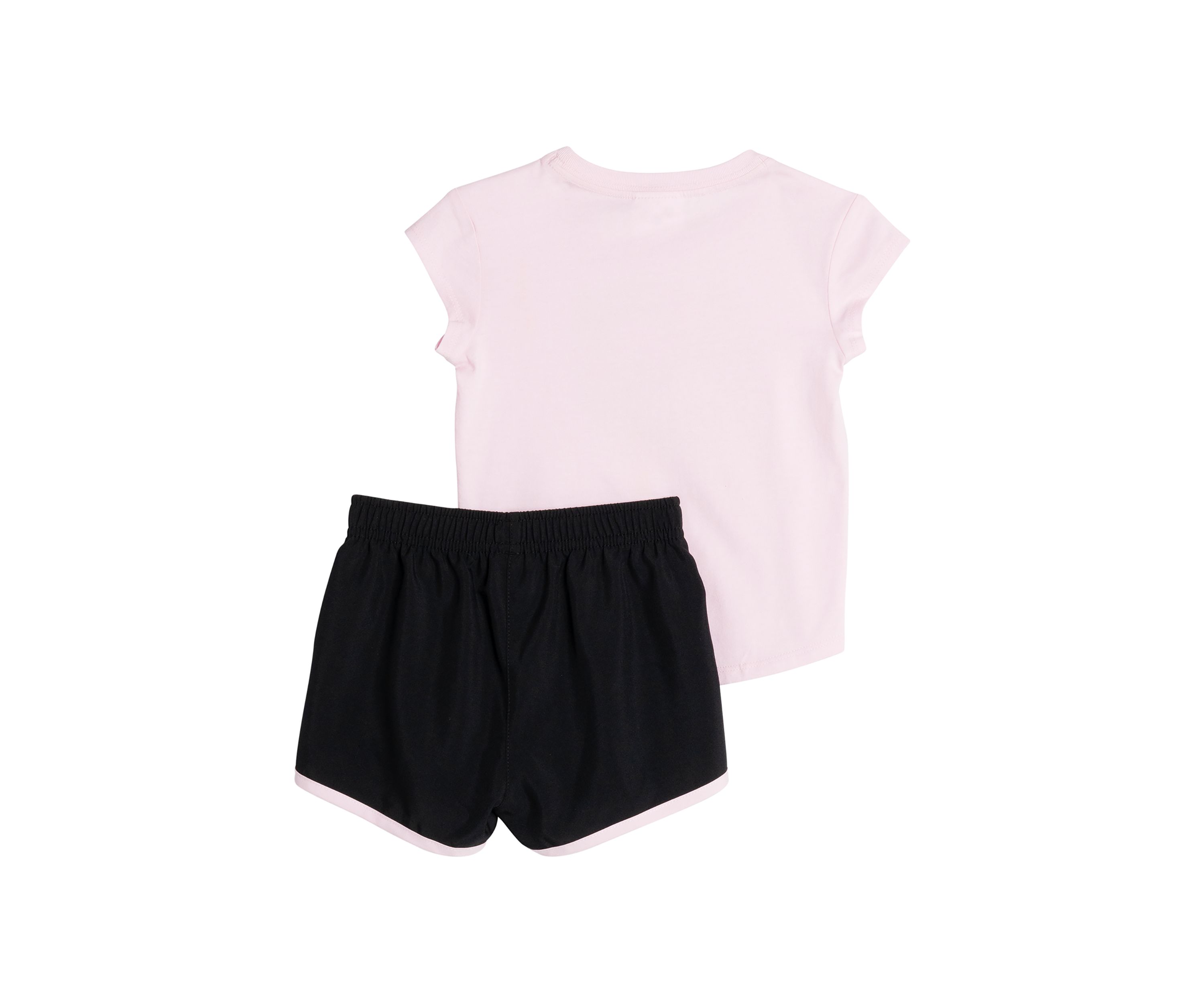 Baby Girls Two Piece Cap Sleeve T-Shirt & Woven Shorts Set