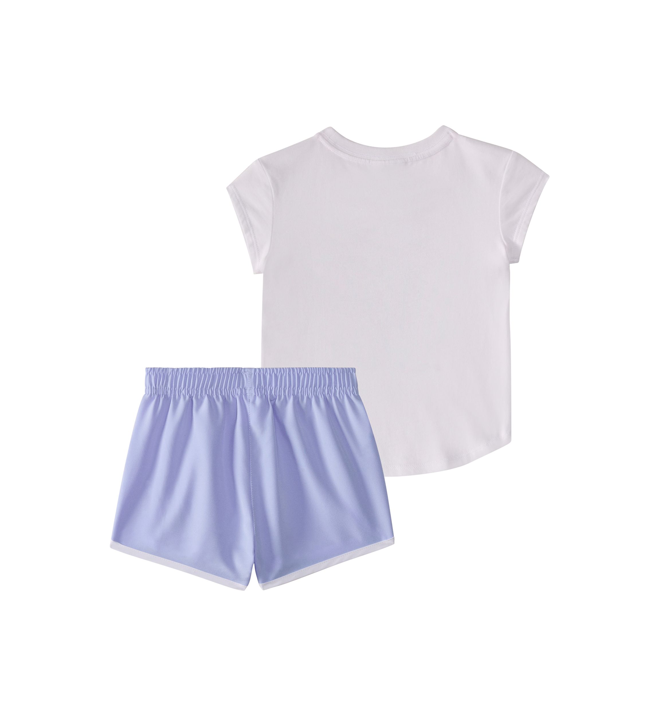 Toddler Girls Two Piece Cap Sleeve T-Shirt & Woven Shorts Set