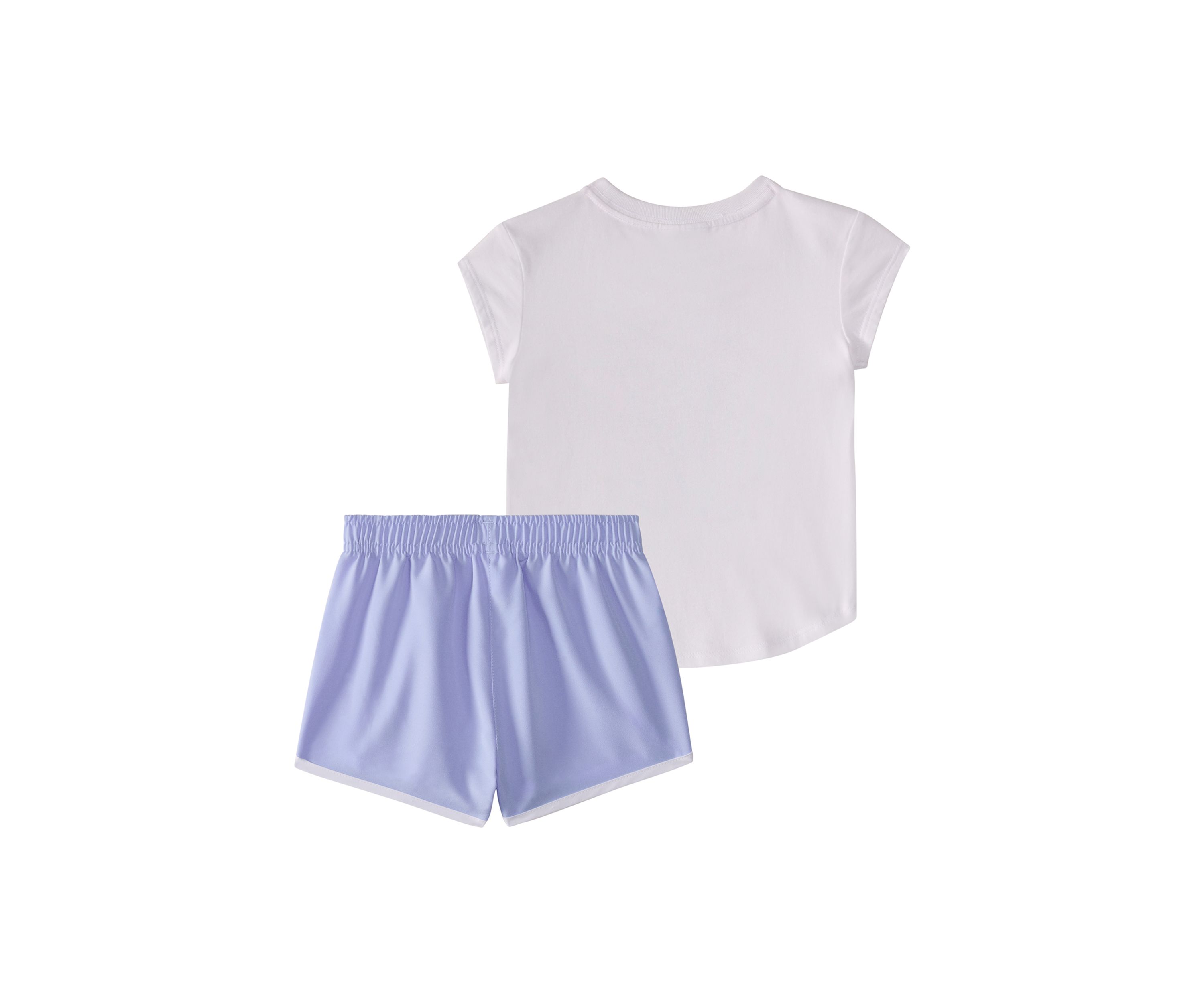 Toddler Girls Two Piece Cap Sleeve T-Shirt & Woven Shorts Set