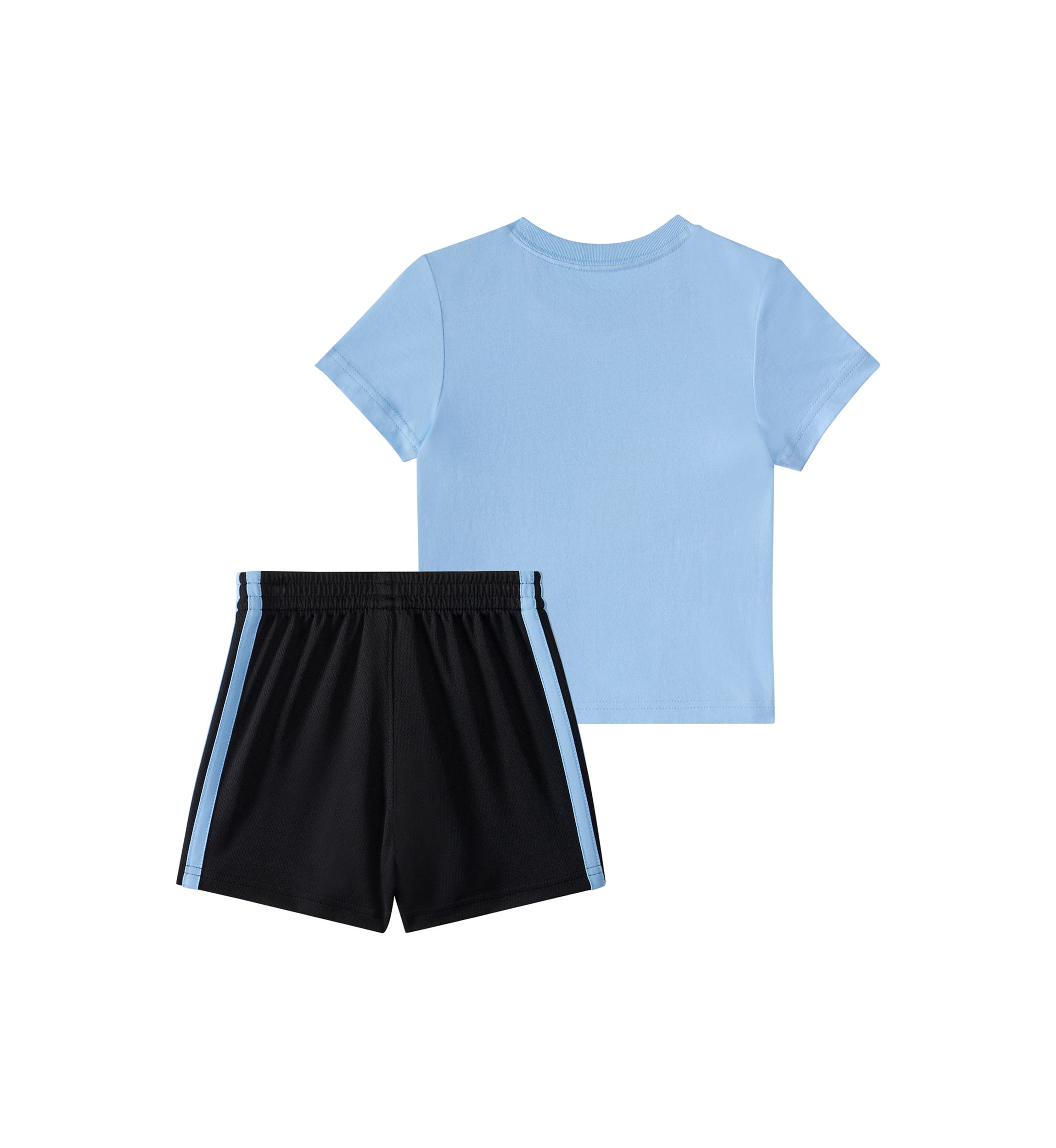 Baby Boys Two-Piece Short Sleeve Graphic Cotton Tee & 3-Stripe Short Set