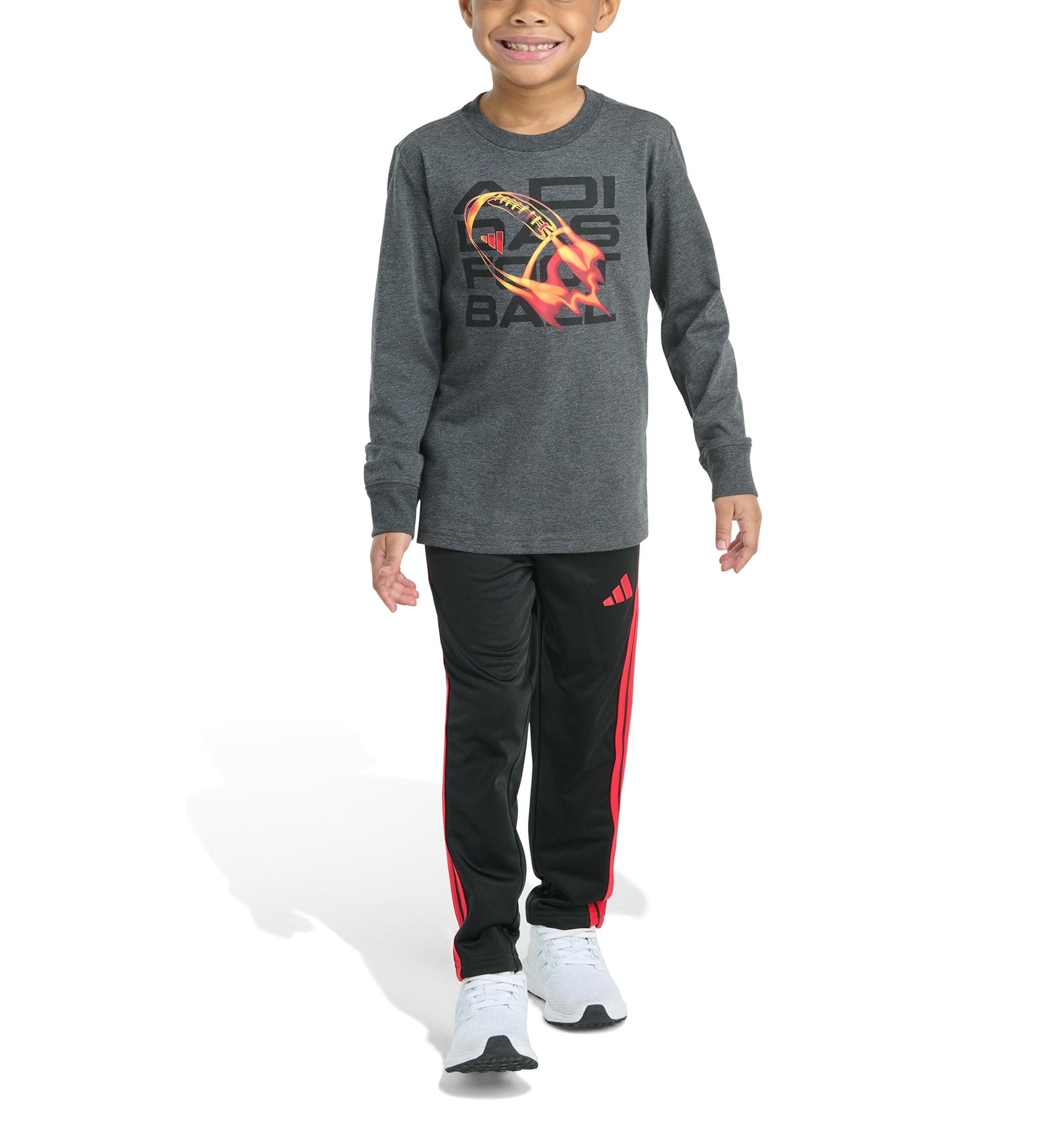 Toddler Boys Two Piece Long Sleeve Sport Graphic T-Shirt and Pants Set