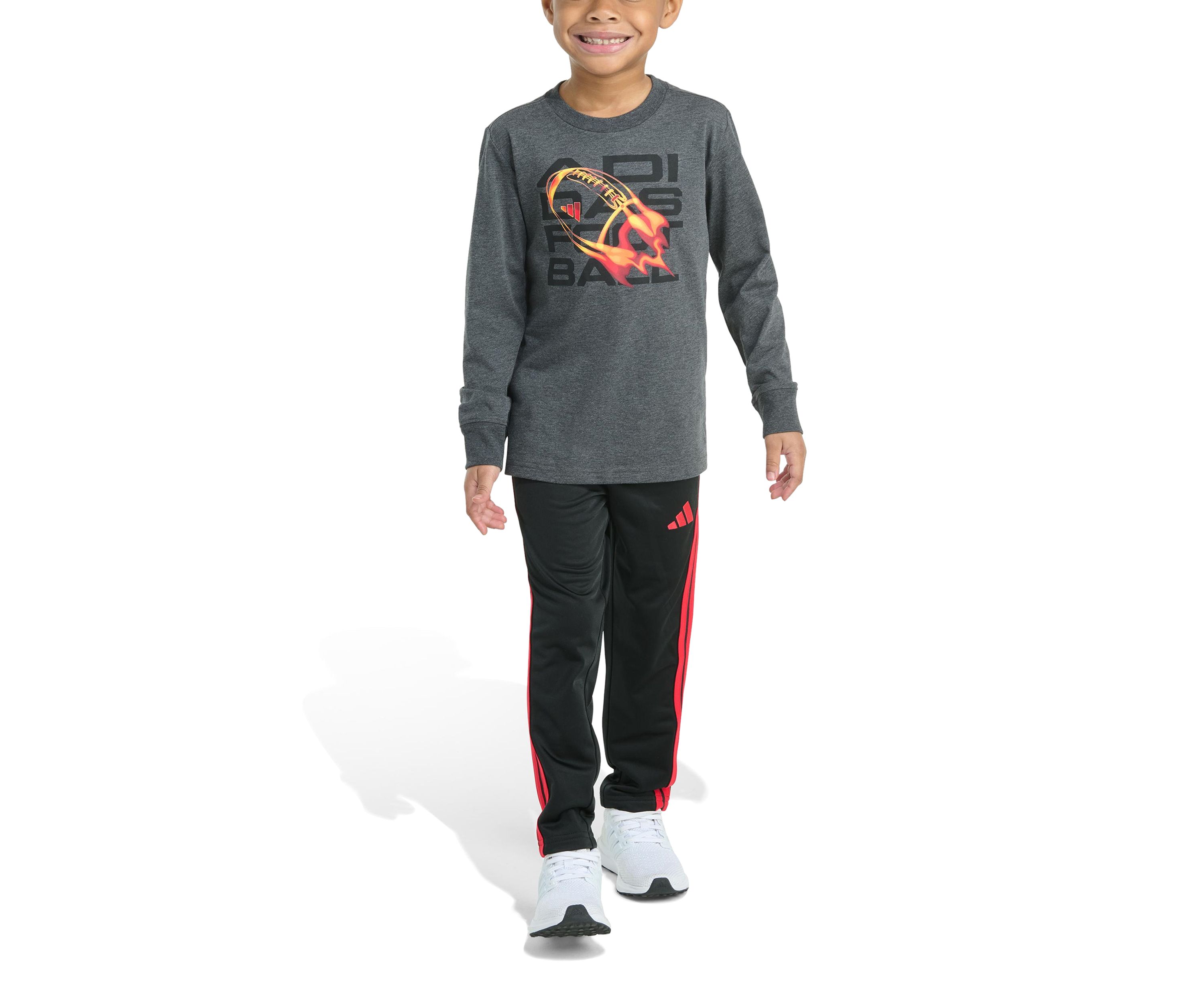Toddler Boys Two Piece Long Sleeve Sport Graphic T-Shirt and Pants Set