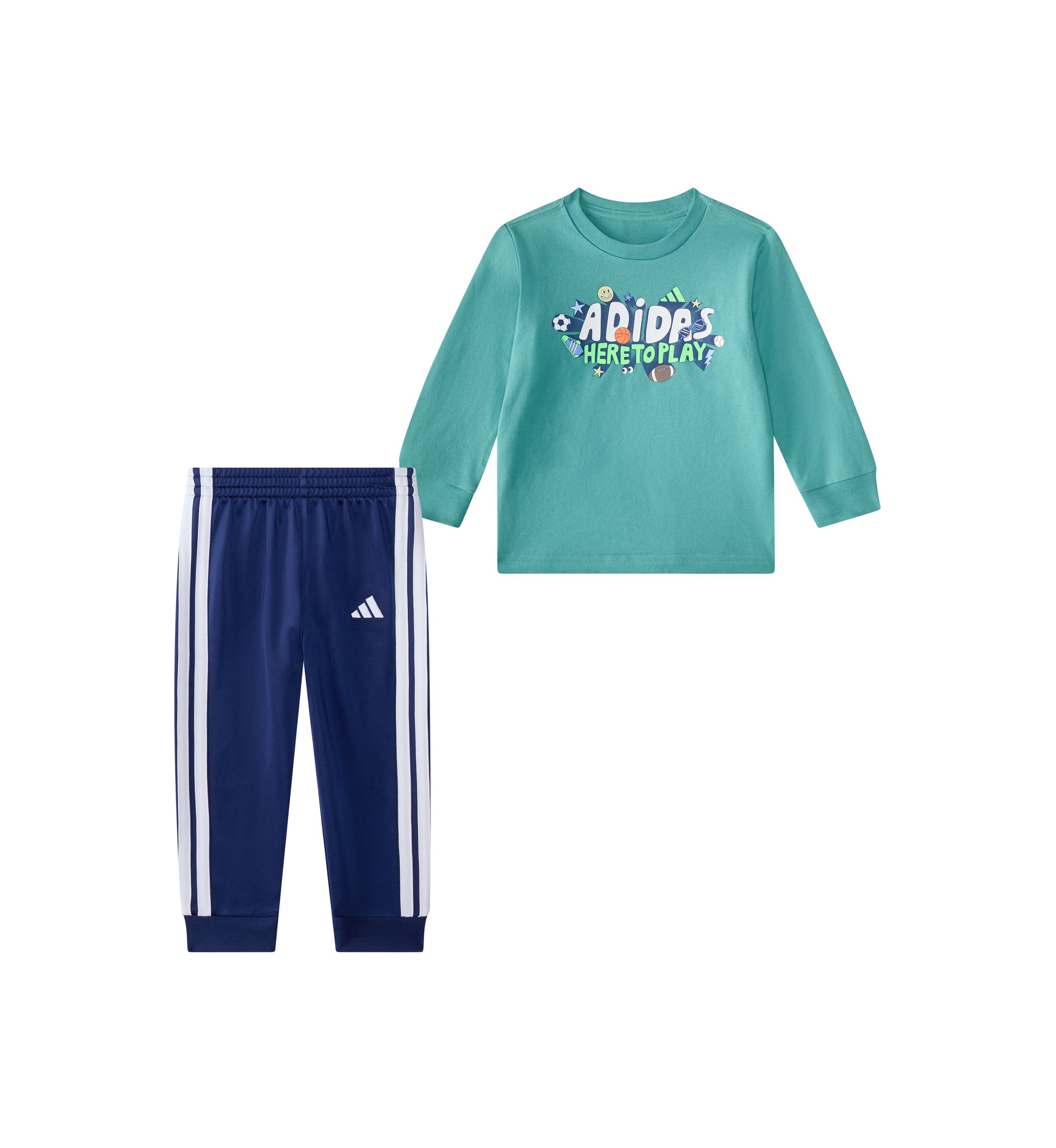 Baby Boys Two Piece Long Sleeve Graphic Cotton T-Shirt and Joggers Set