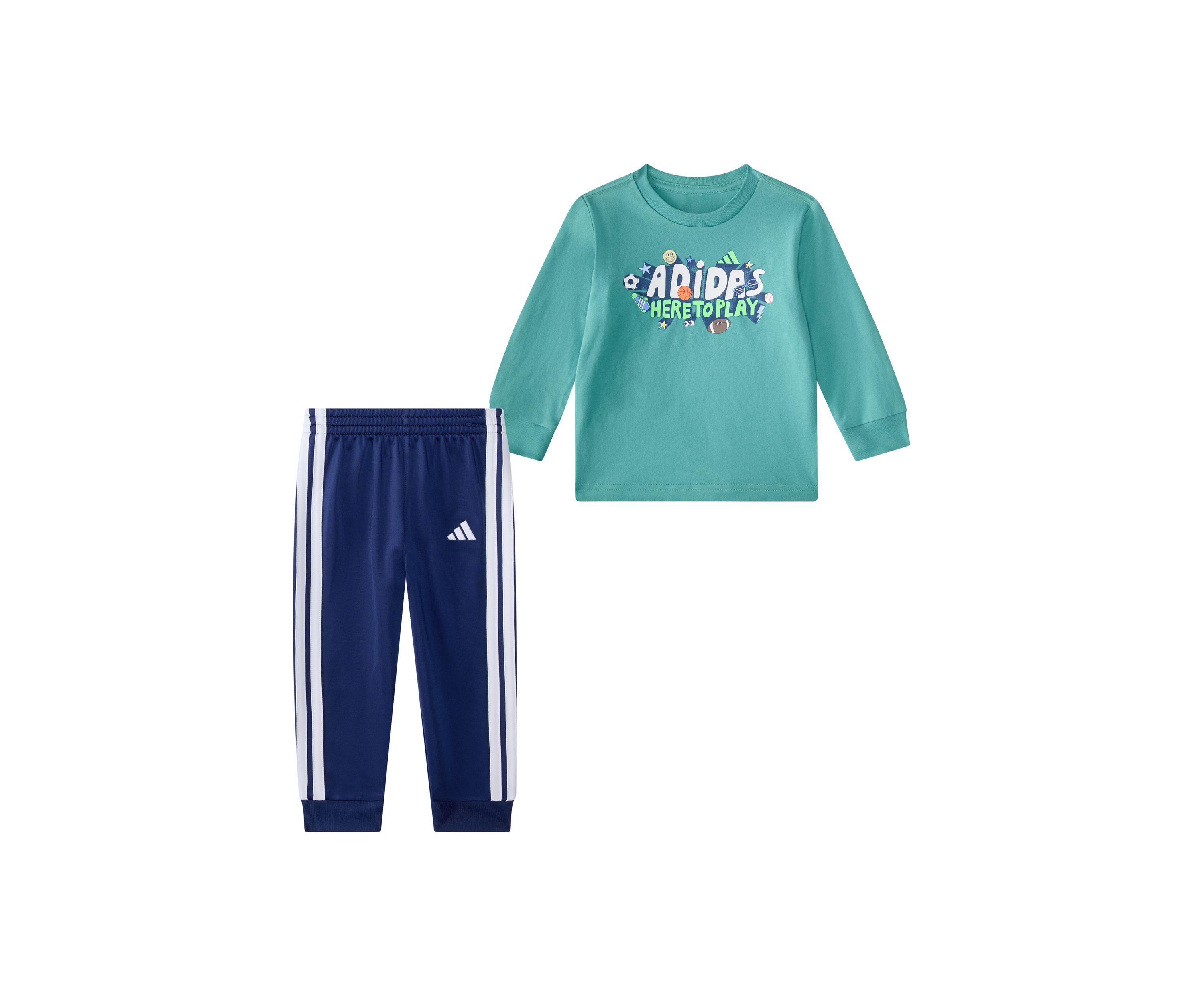 Baby Boys Two Piece Long Sleeve Graphic Cotton T-Shirt and Joggers Set