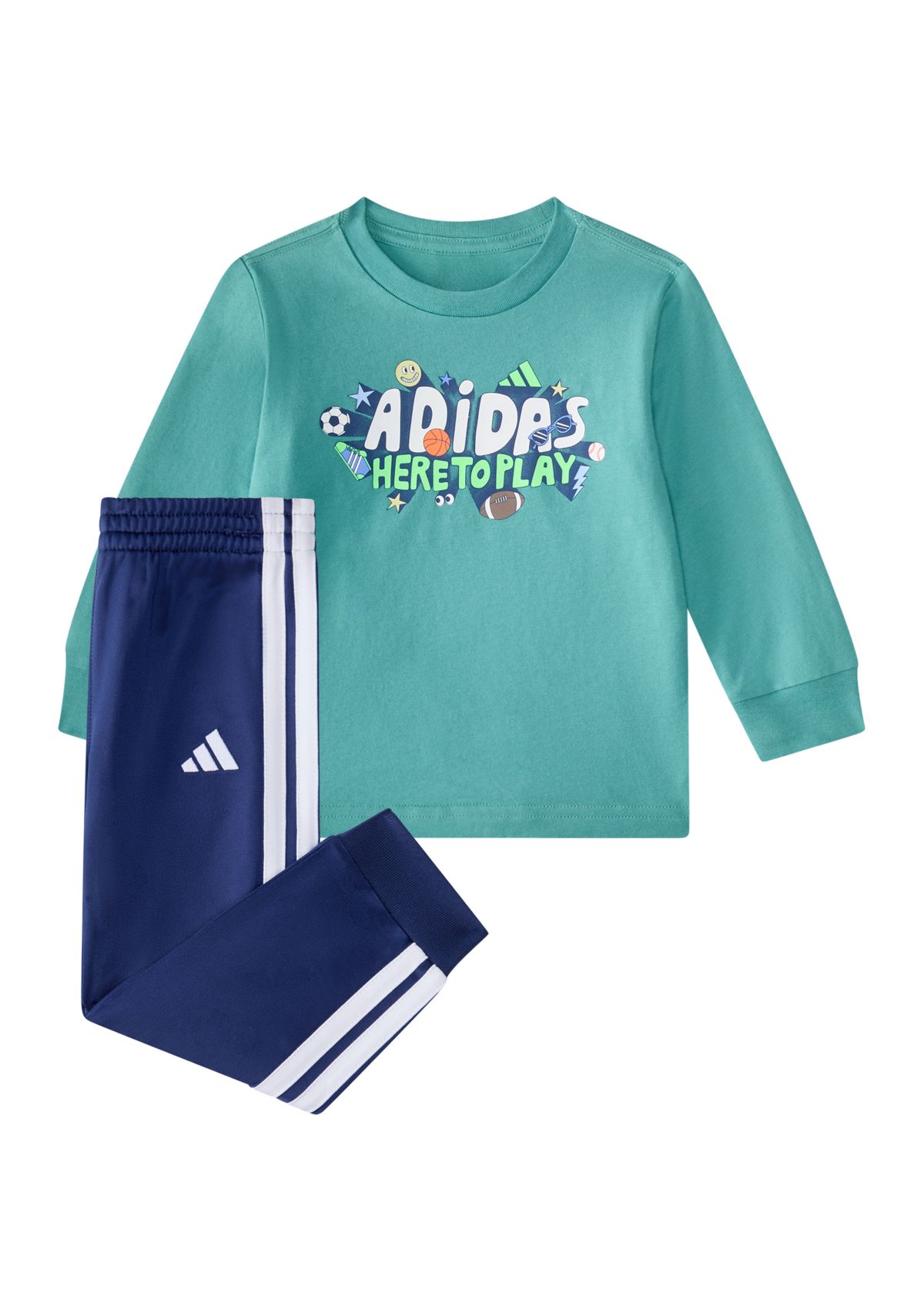 Baby Boys Two Piece Long Sleeve Graphic Cotton T-Shirt and Joggers Set
