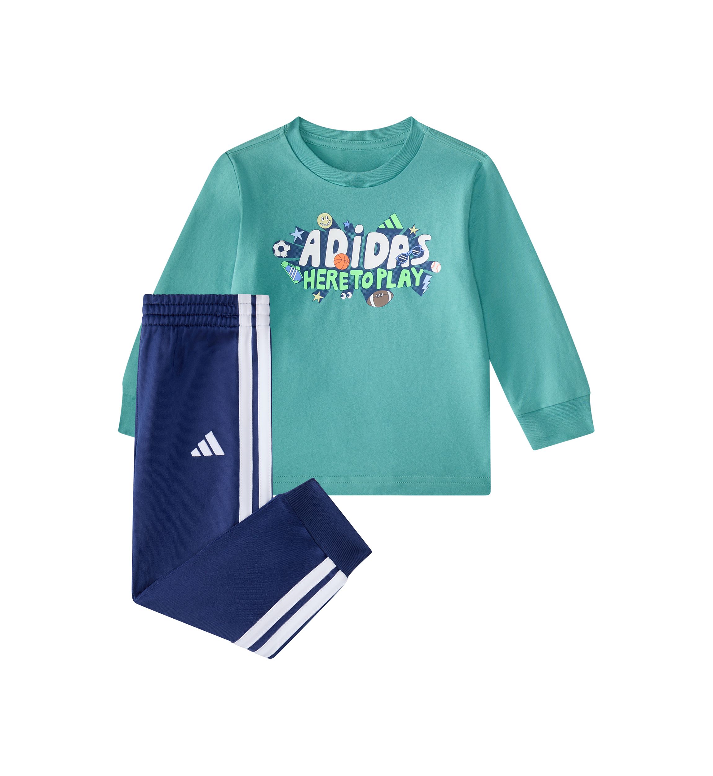 Baby Boys Two Piece Long Sleeve Graphic Cotton T-Shirt and Joggers Set