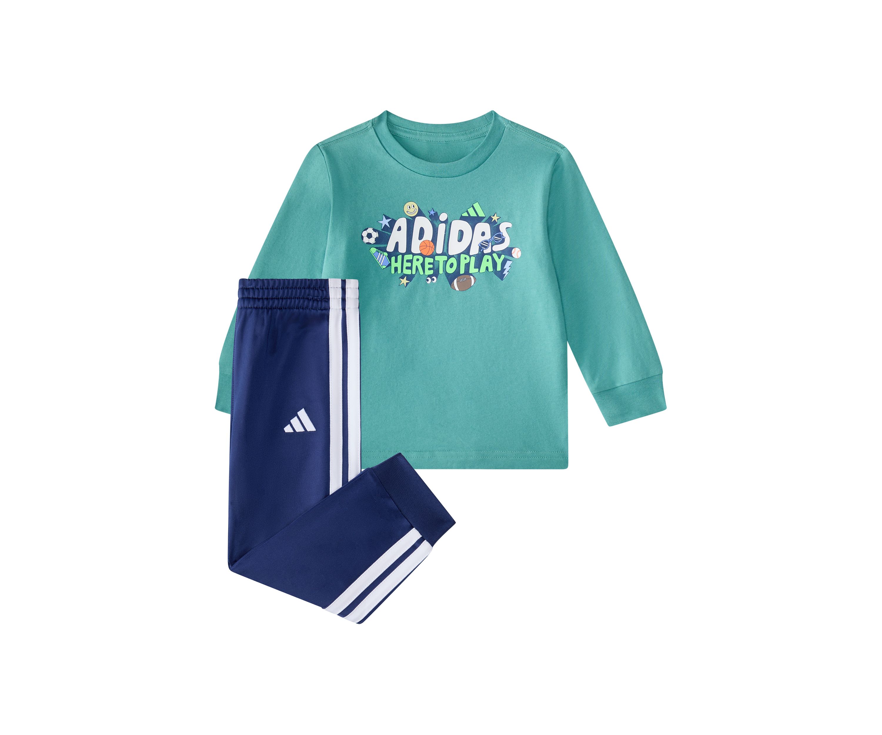 Baby Boys Two Piece Long Sleeve Graphic Cotton T-Shirt and Joggers Set