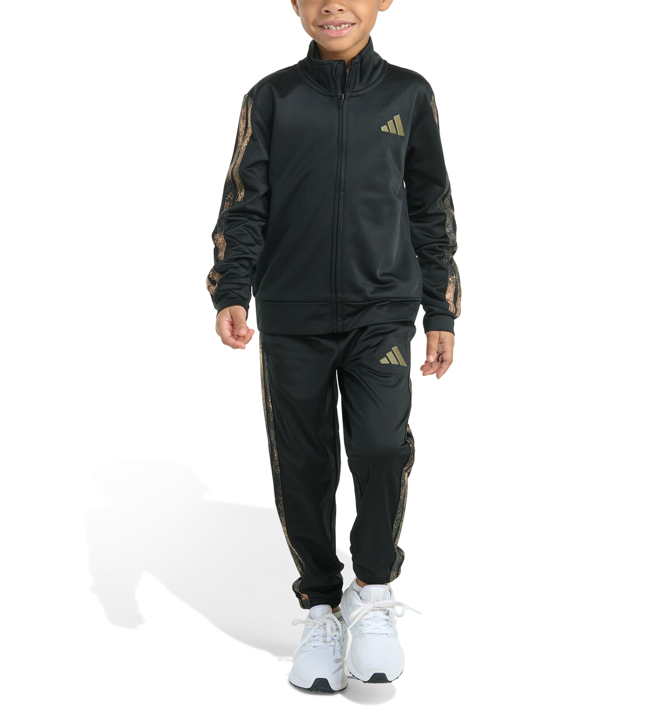 Toddler Boys Camo 3 Stripe Jacket and Joggers Set