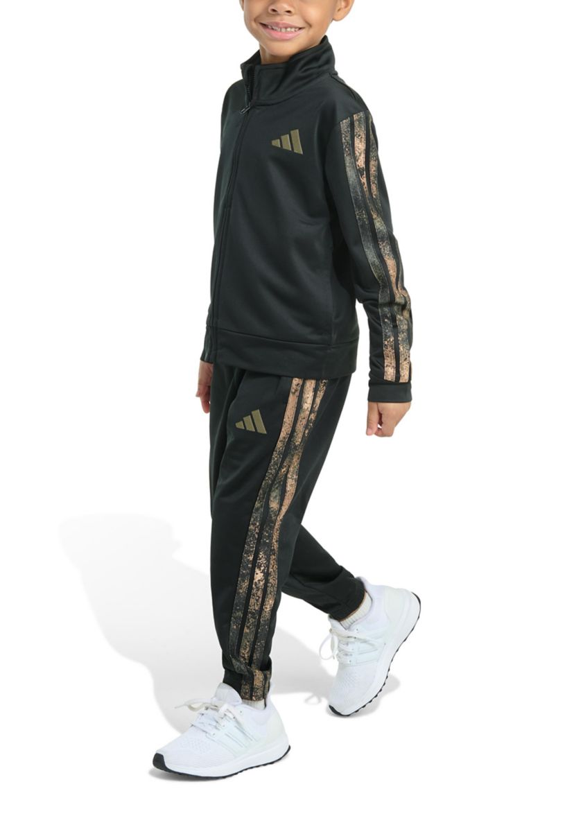Toddler Boys Camo 3 Stripe Jacket and Joggers Set