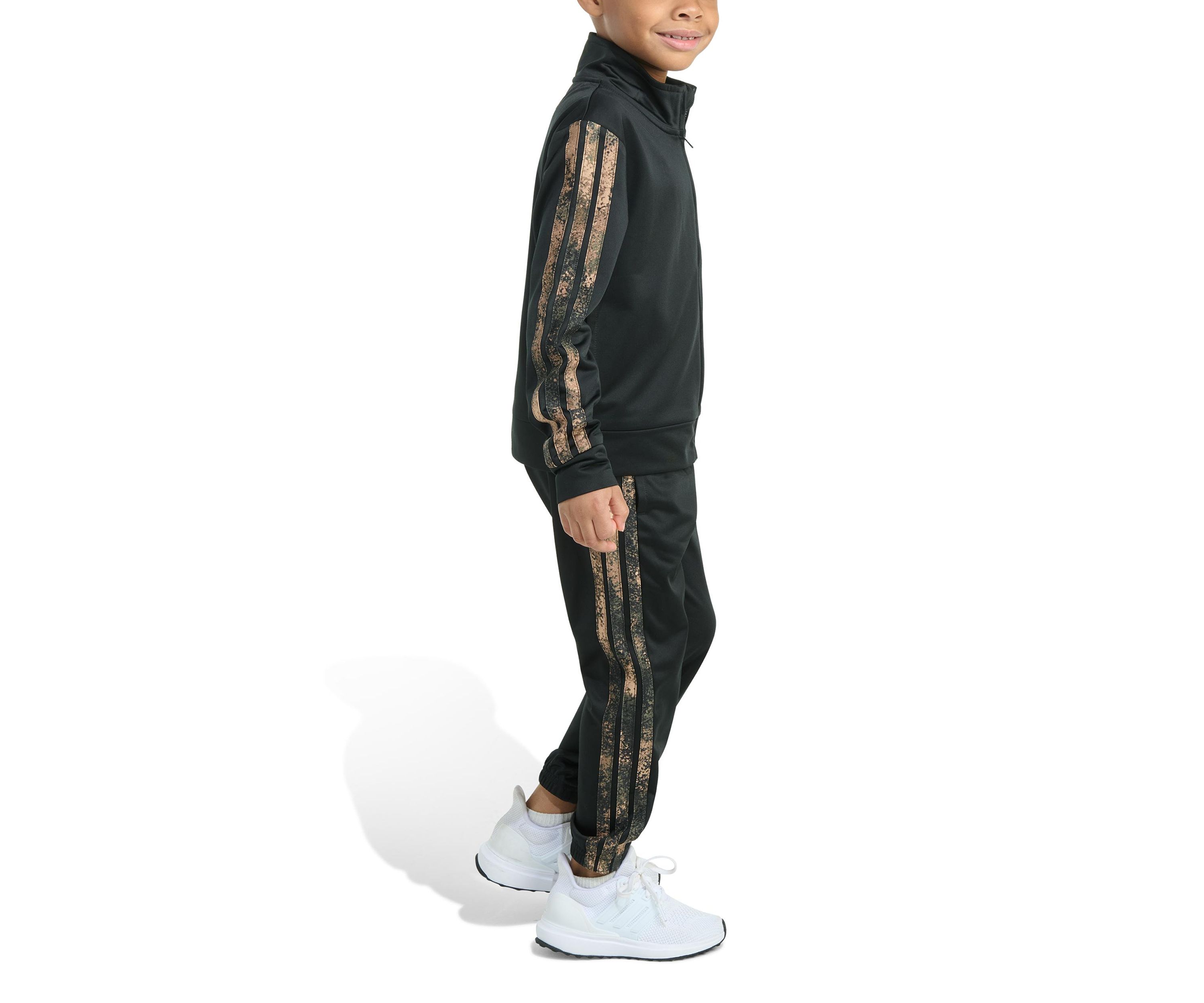 Toddler Boys Camo 3 Stripe Jacket and Joggers Set