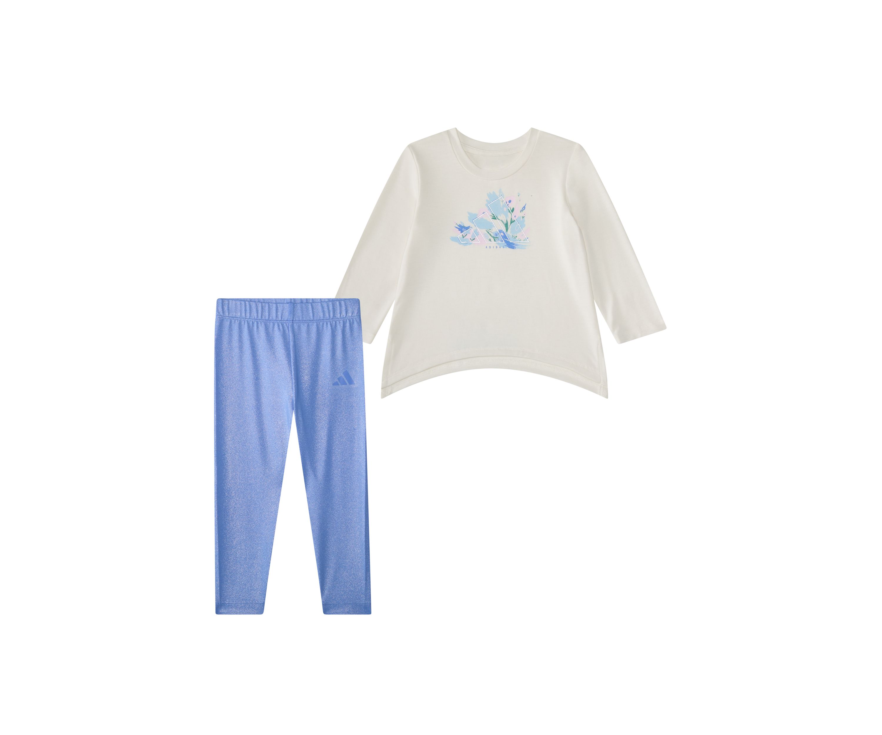 Baby Girls Two Piece Long Sleeve T-Shirt & Glitter Leggings Set