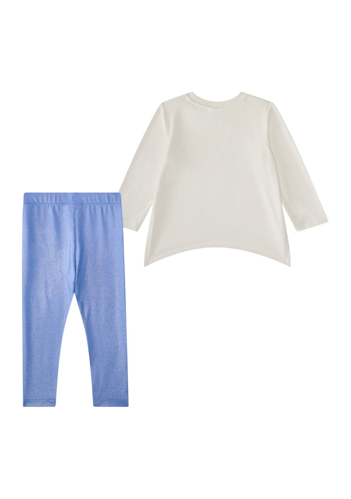 Baby Girls Two Piece Long Sleeve T-Shirt & Glitter Leggings Set