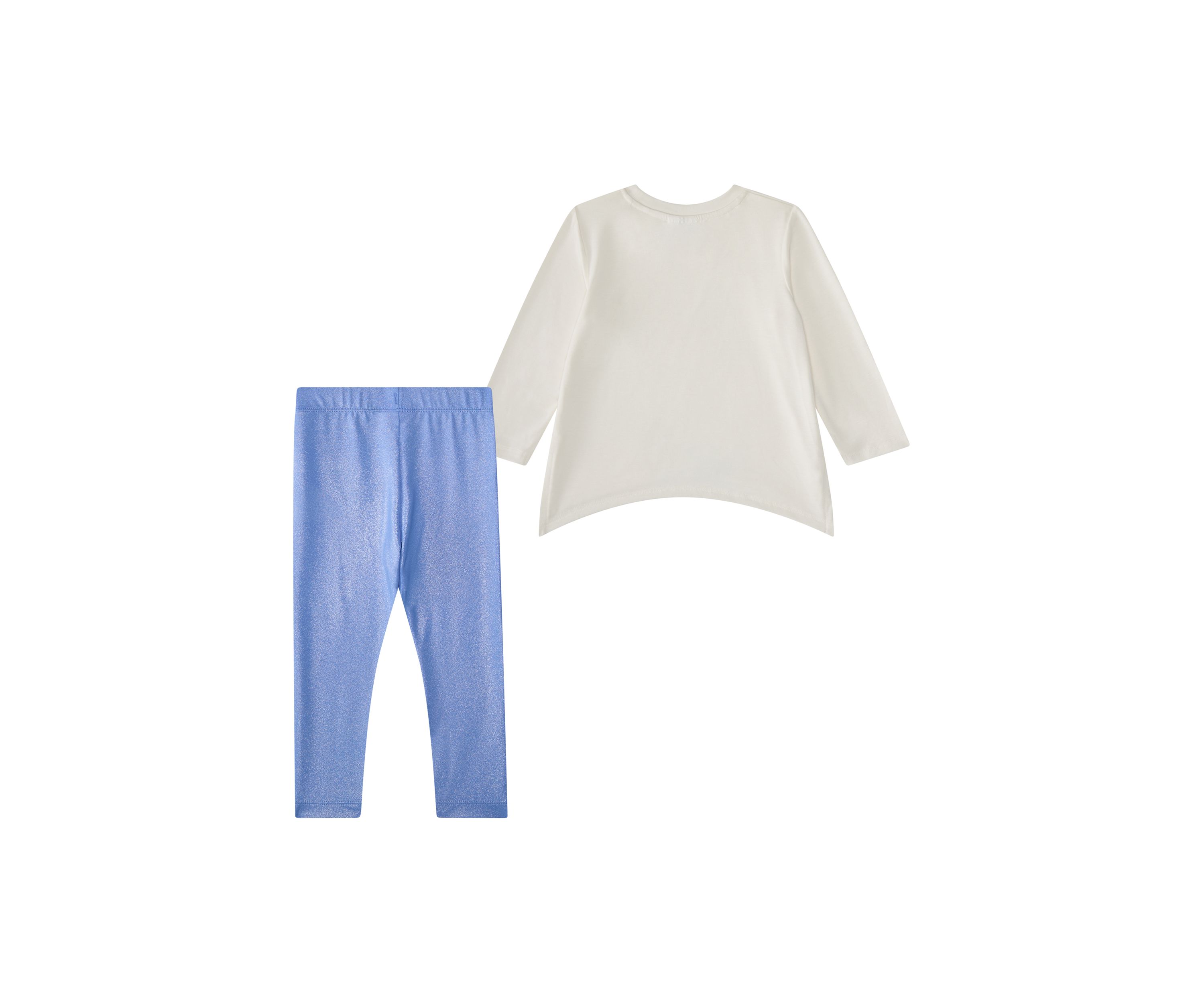 Baby Girls Two Piece Long Sleeve T-Shirt & Glitter Leggings Set