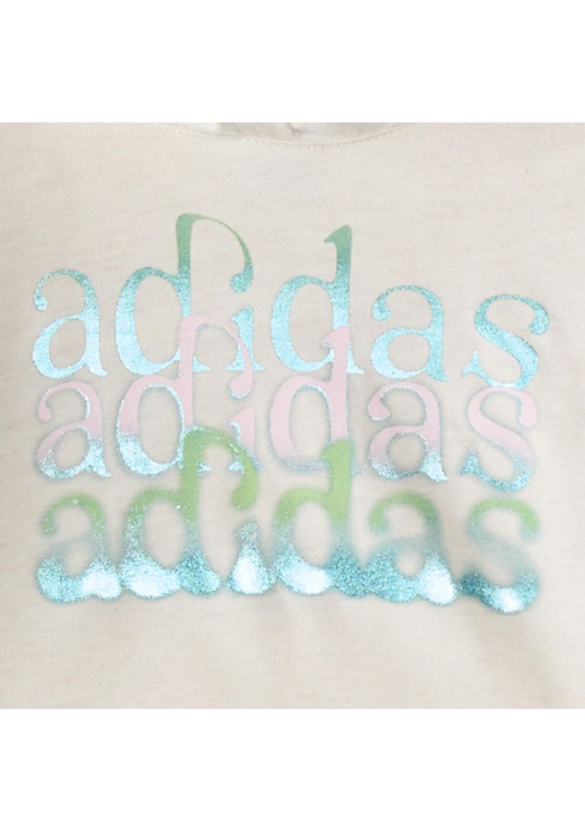 Girls 4-6x Two Piece Long Sleeve Hooded Heather T-Shirt and Printed Leggings Set 