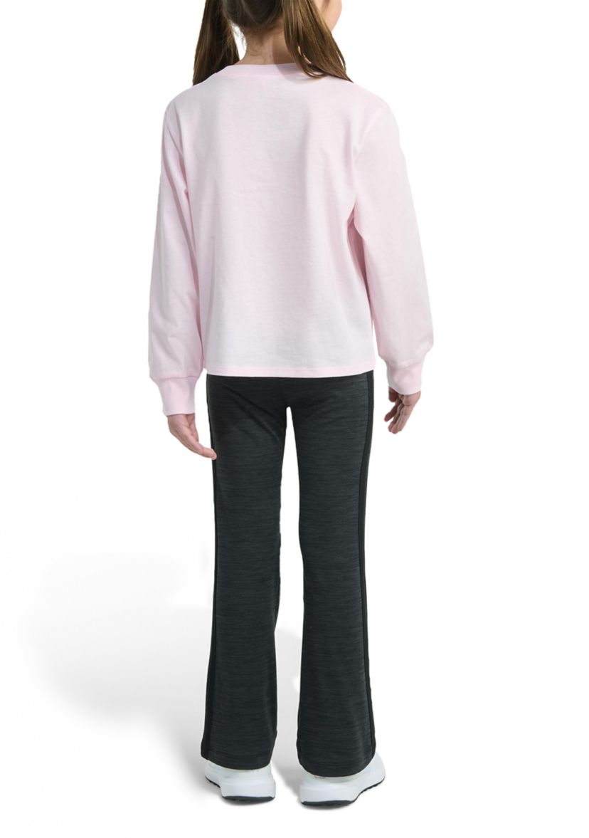 Toddler Girls Two Piece Long Sleeve Graphic T-Shirt and Flare Pants Set