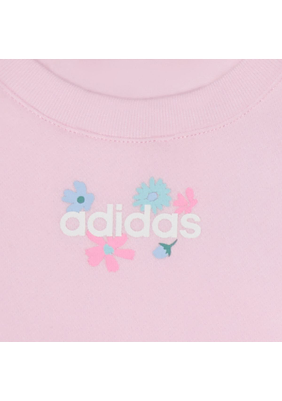 Baby Girls Two Piece Long Sleeve Crew Neck Fleece Pullover and Ribbed Flare Pants Set
