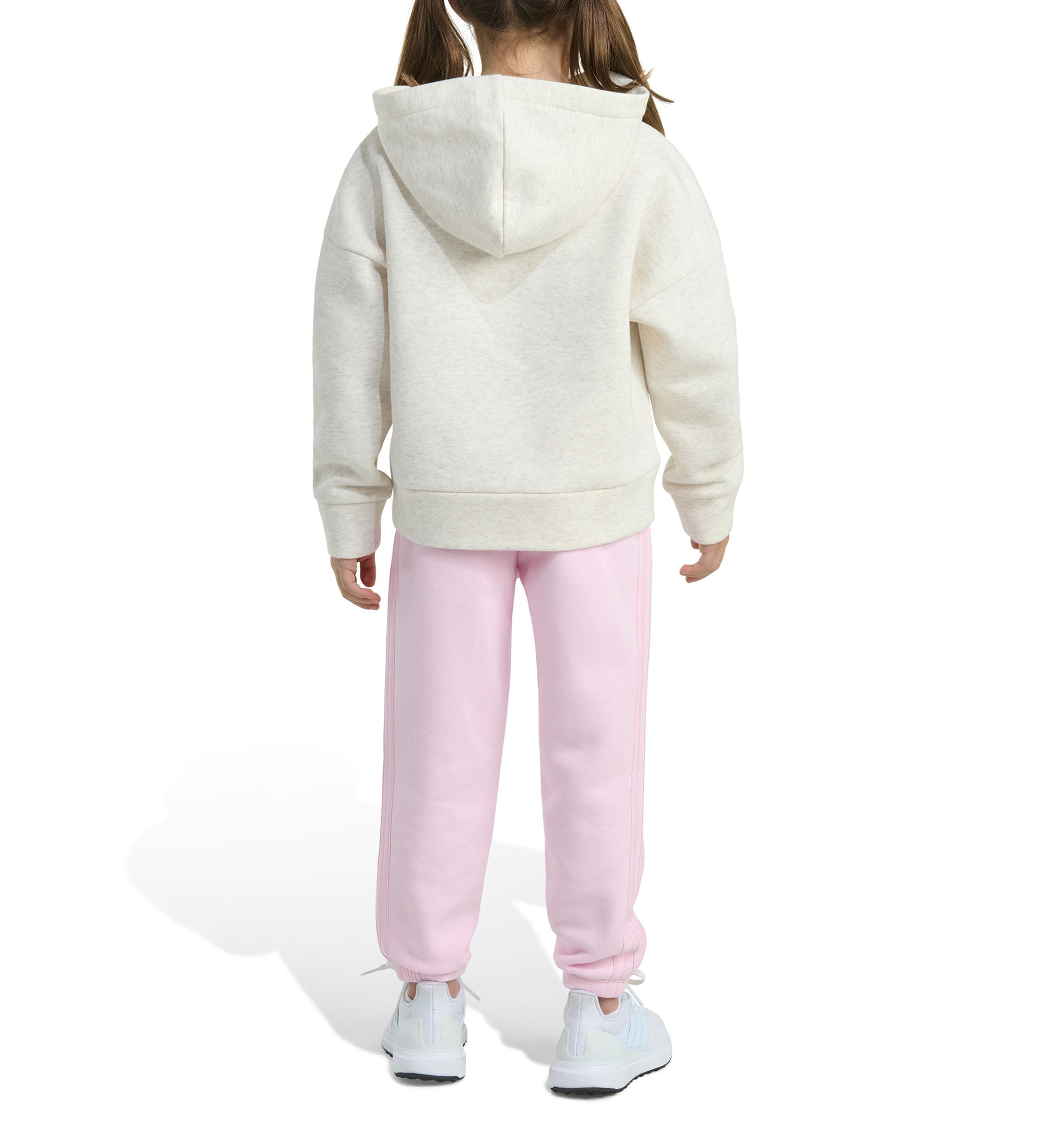 Toddler Girls Two Piece Long Sleeve Hooded Heather Pullover and Joggers Set