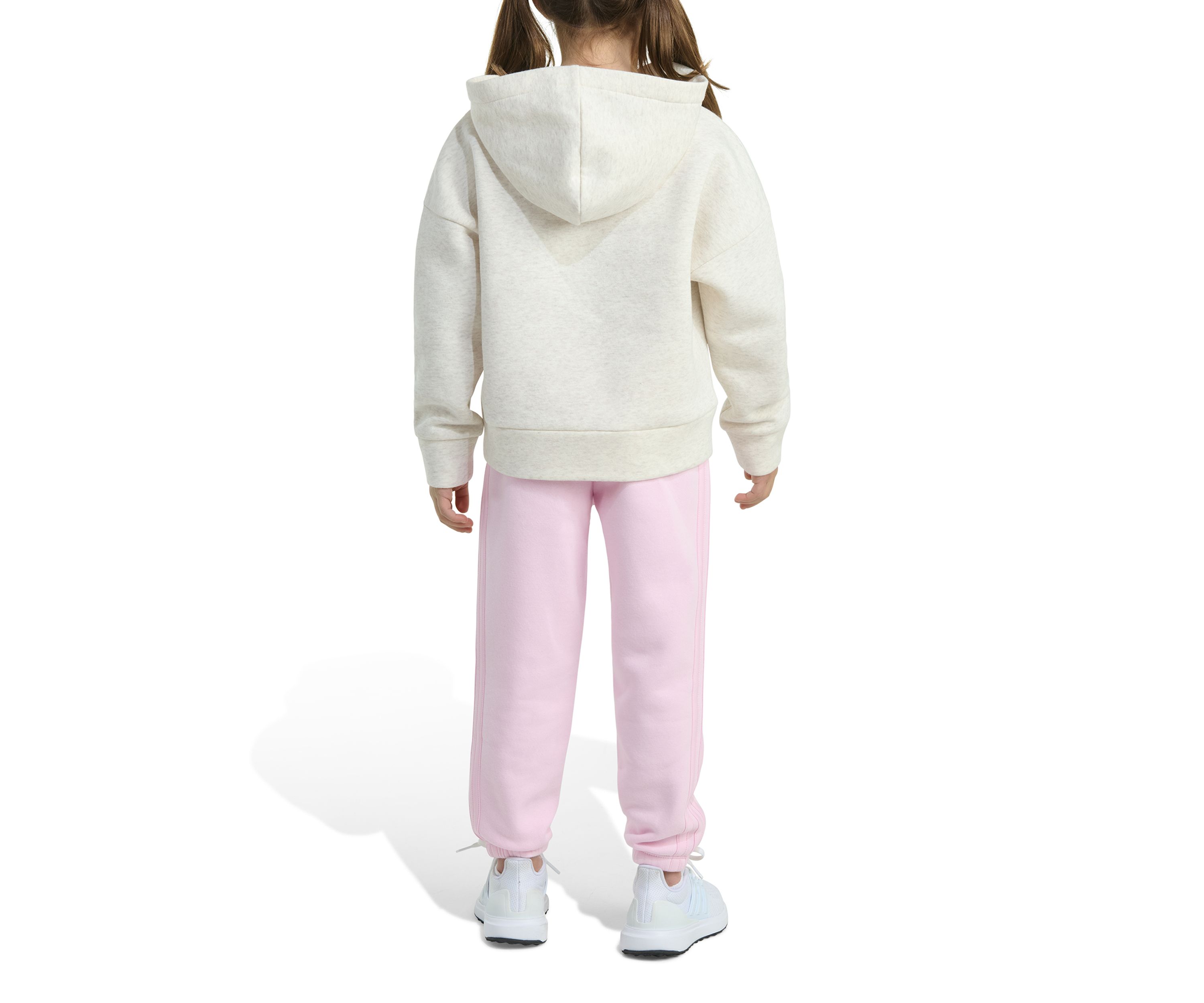 Toddler Girls Two Piece Long Sleeve Hooded Heather Pullover and Joggers Set