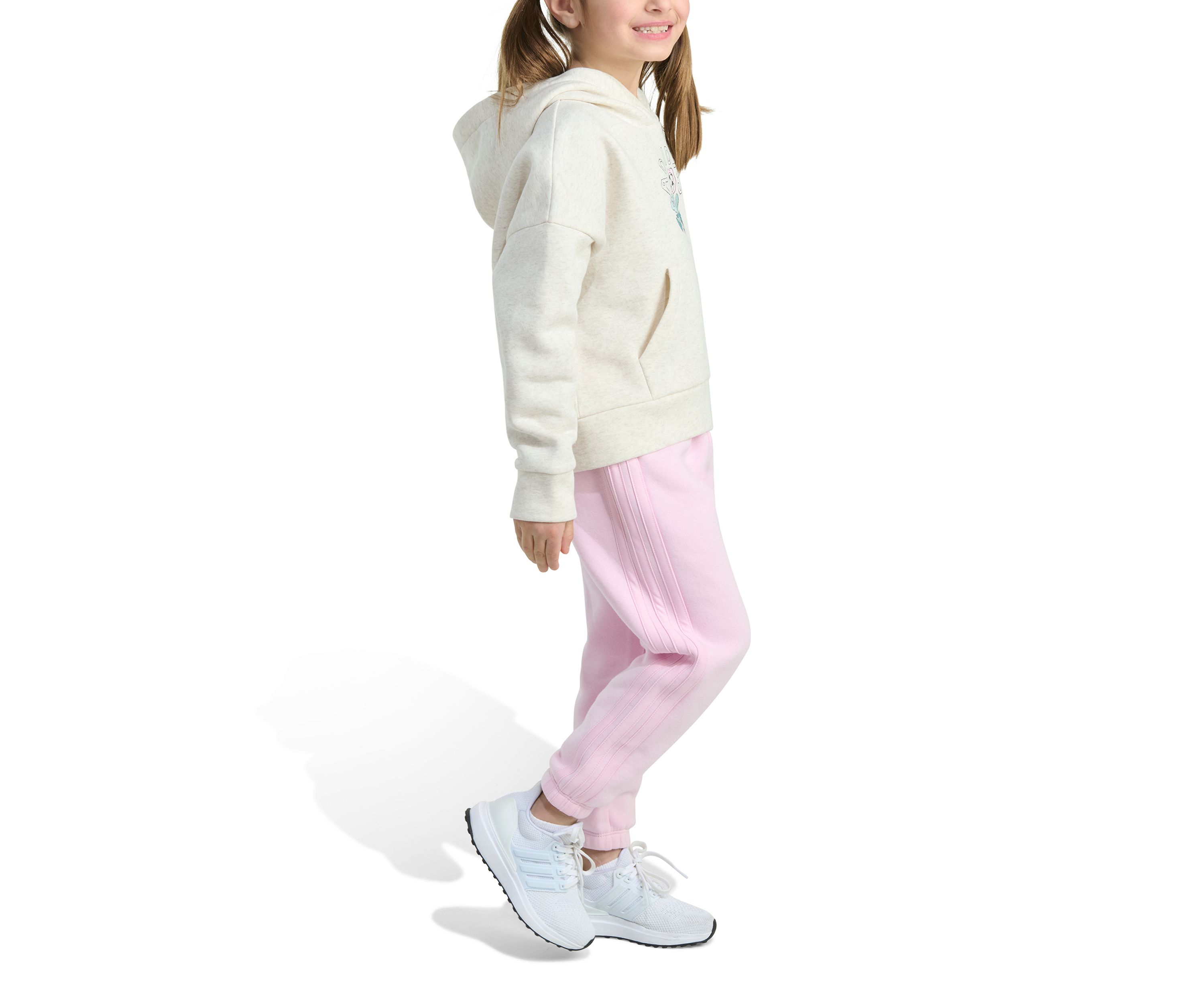 Toddler Girls Two Piece Long Sleeve Hooded Heather Pullover and Joggers Set